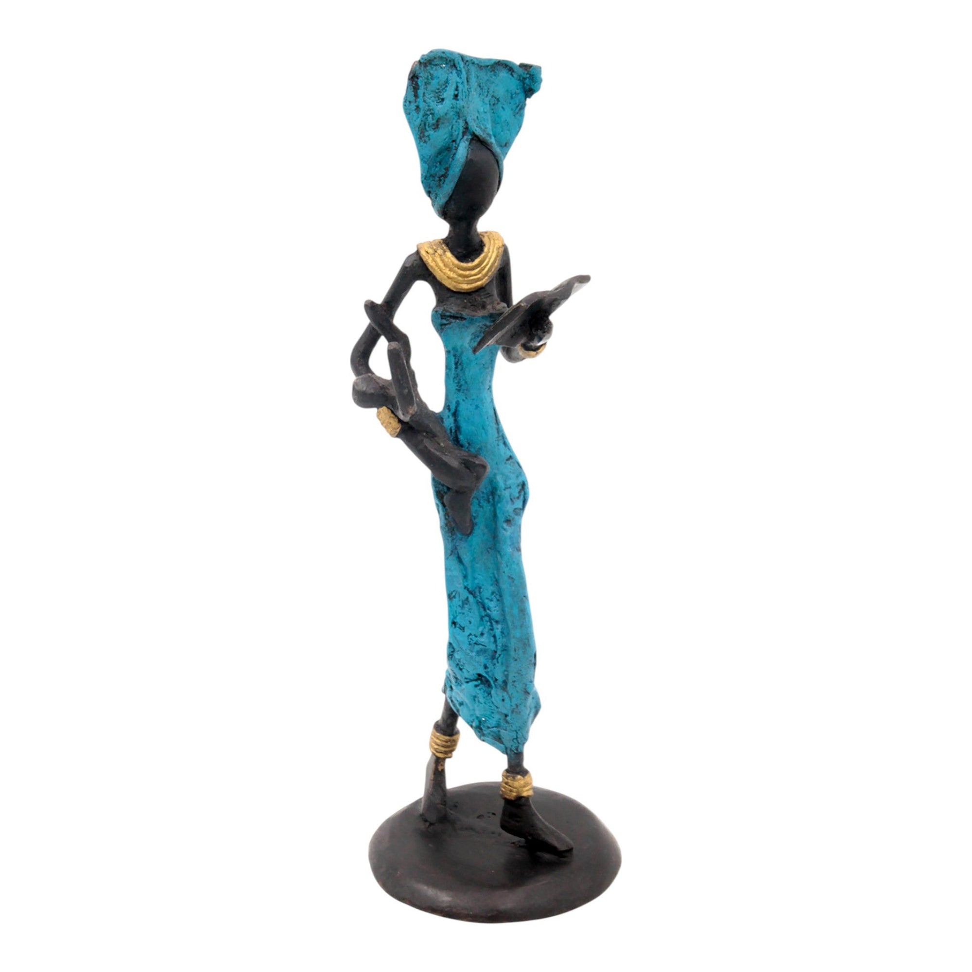 Bronze 25 cm bleu n°1 