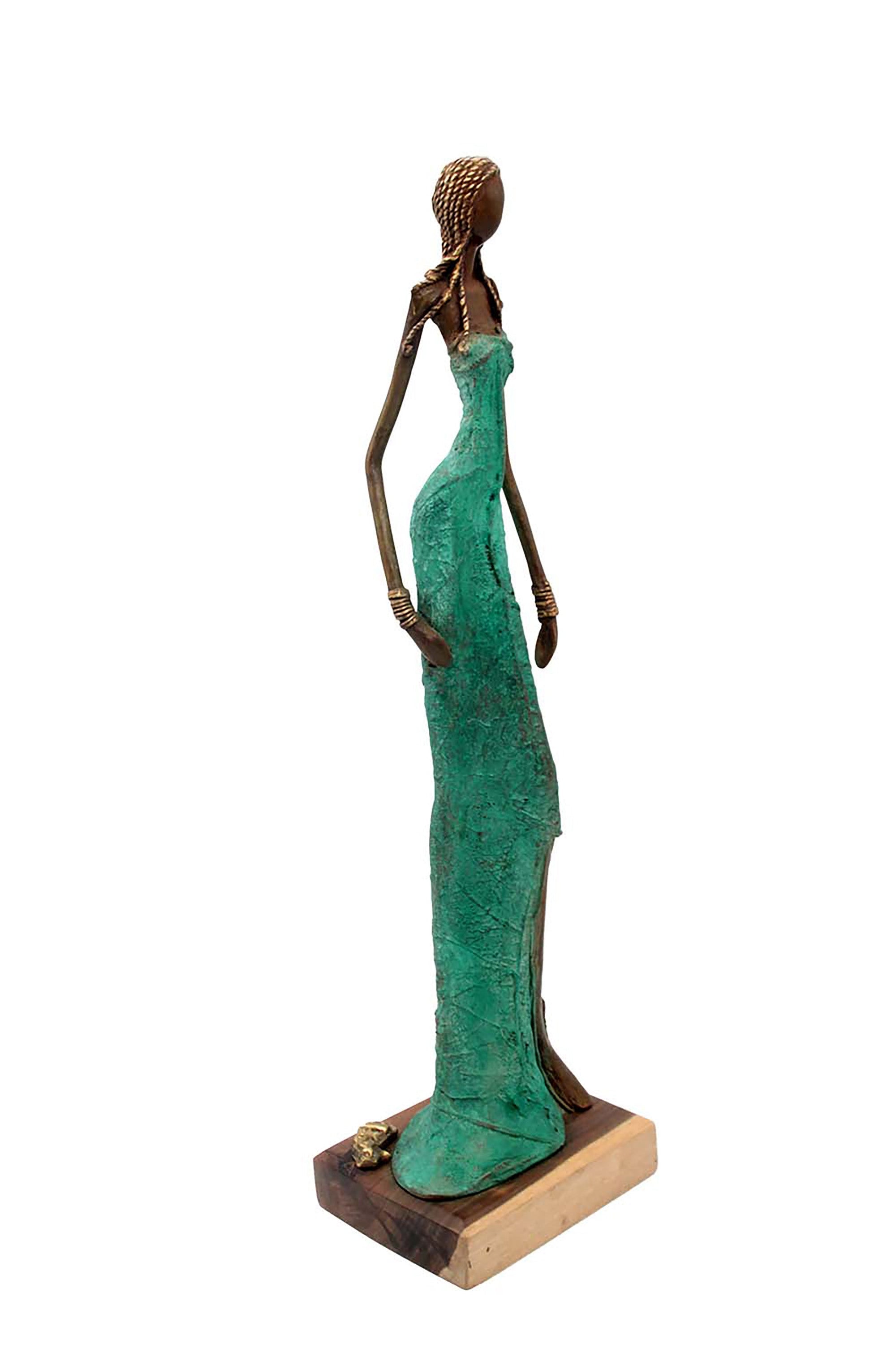 Bronze Issouf 55 cm vert n°3 Bronzes d&#39;Afrique