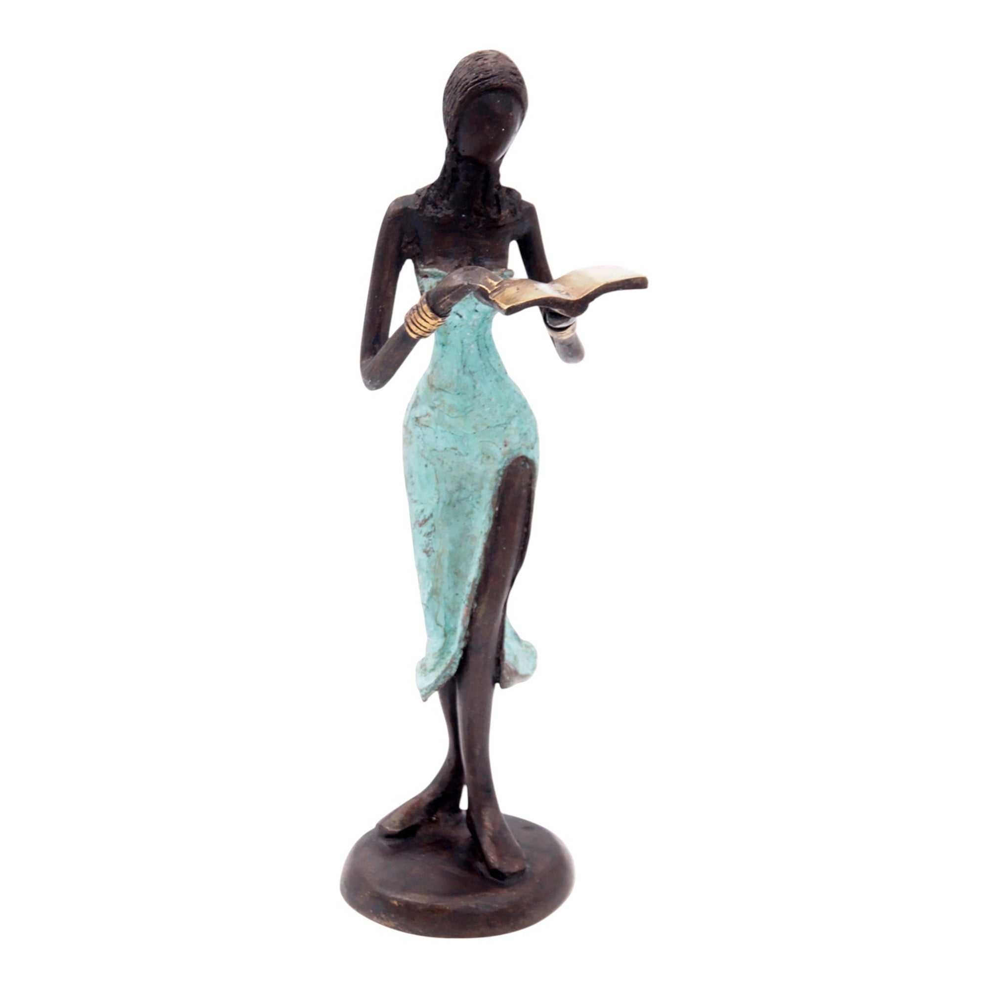 Bronze 25 cm turquoise n°1 