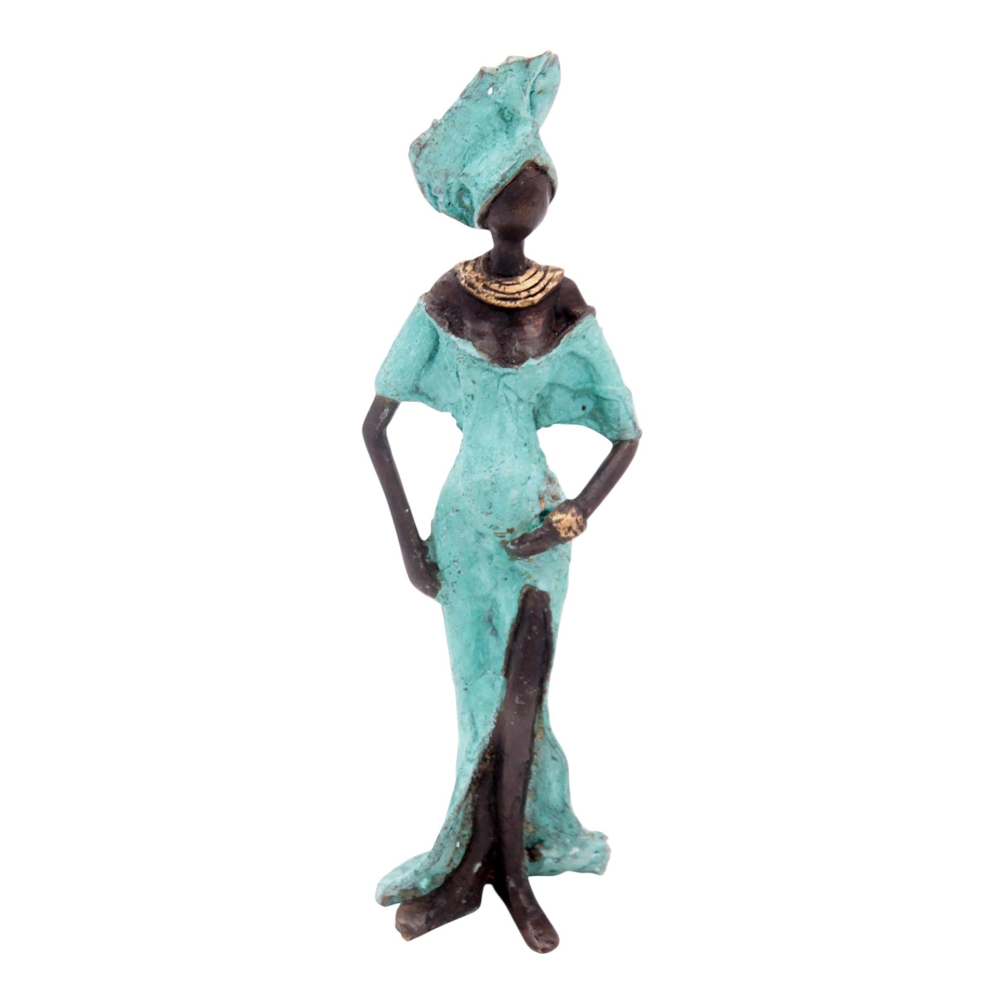 Bronze 25 cm turquoise n°3 