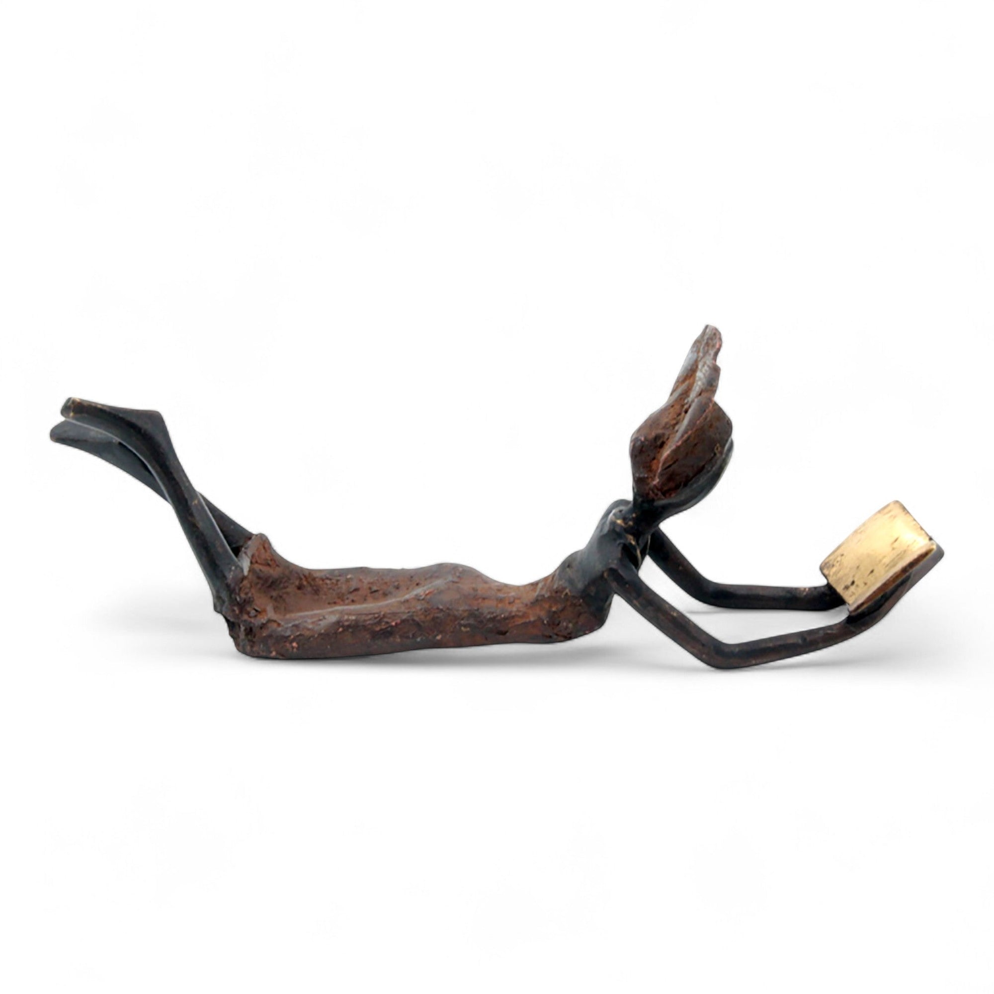 Bronze allongé 20 cm marron n°12 
