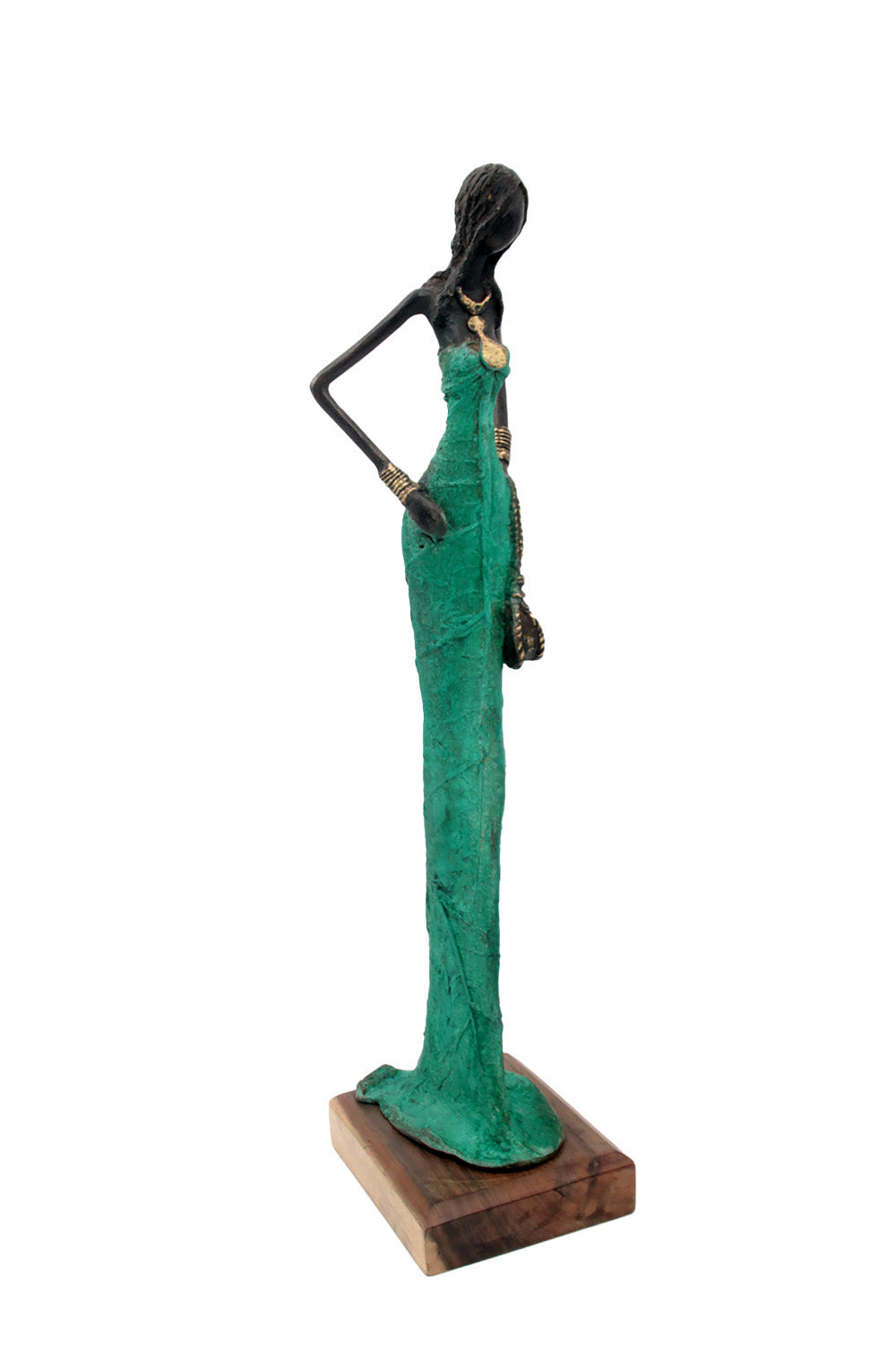 Bronze Issouf 55 cm vert n°5 Bronzes d&#39;Afrique