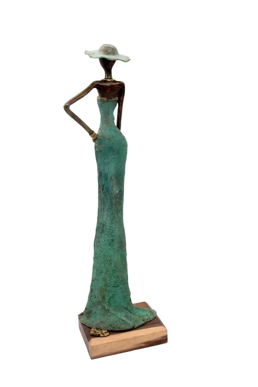 Bronze Issouf 55 cm vert n°6 Bronzes d&#39;Afrique