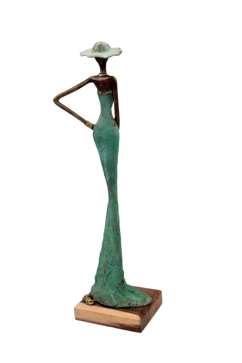 Bronze Issouf 55 cm vert n°6 Bronzes d&#39;Afrique