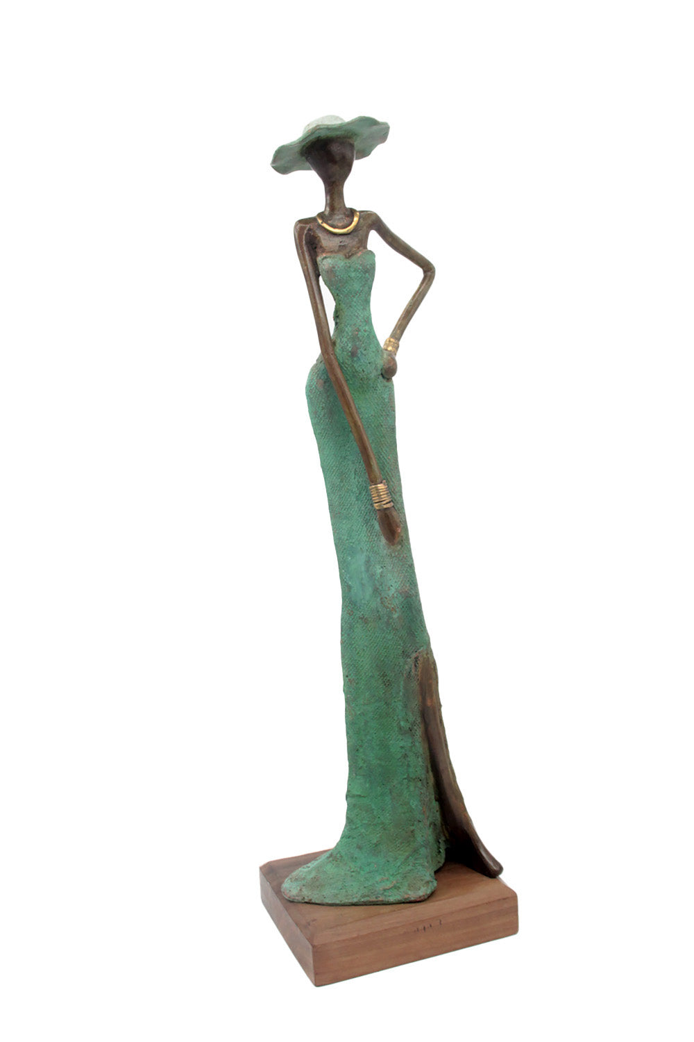 Bronze Issouf 55 cm vert n°6 Bronzes d&#39;Afrique