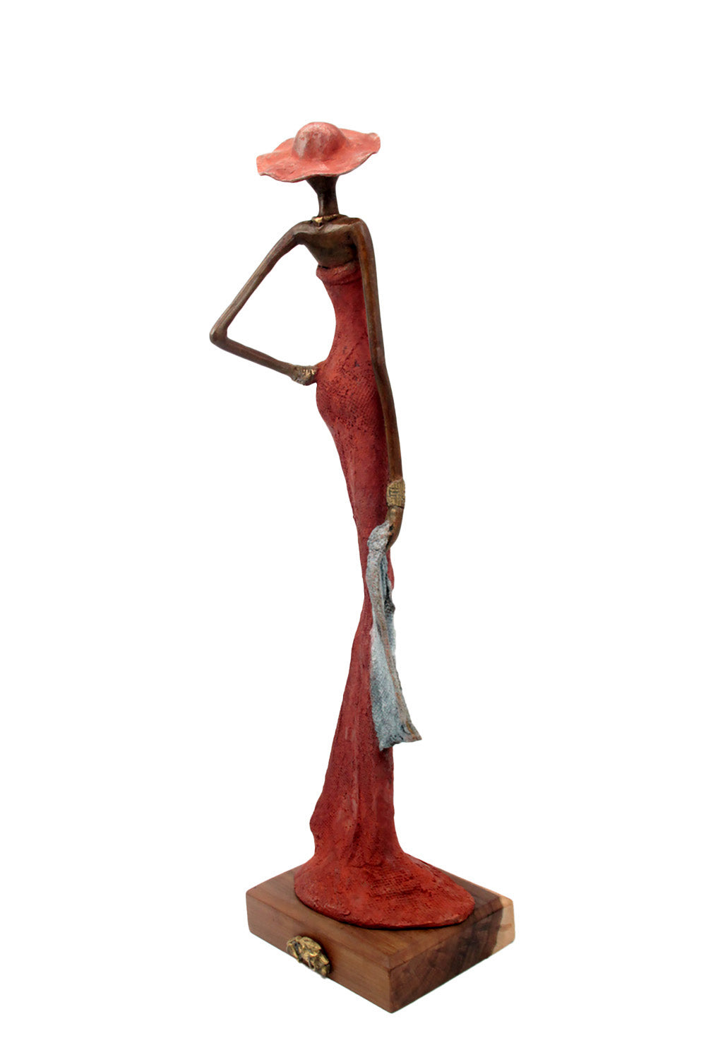 Bronze Issouf 55 cm rouge n°2 Bronzes d&#39;Afrique