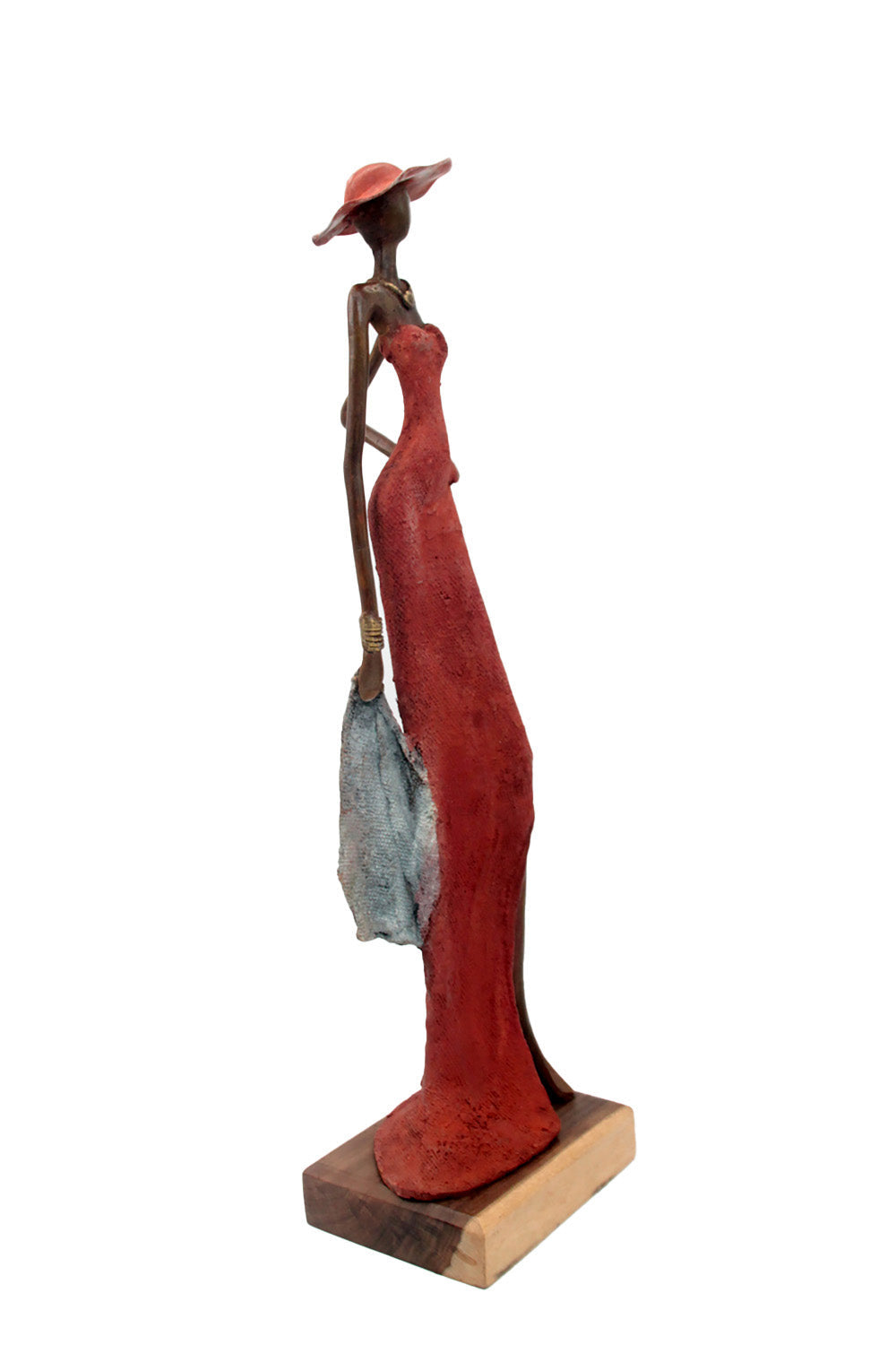 Bronze Issouf 55 cm rouge n°2 Bronzes d&#39;Afrique