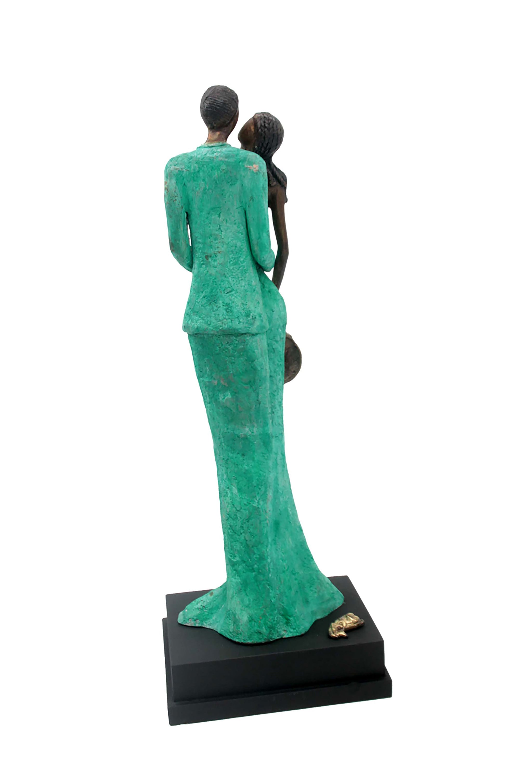 Bronze Issouf couple 55 cm vert n°2 Bronzes d'Afrique