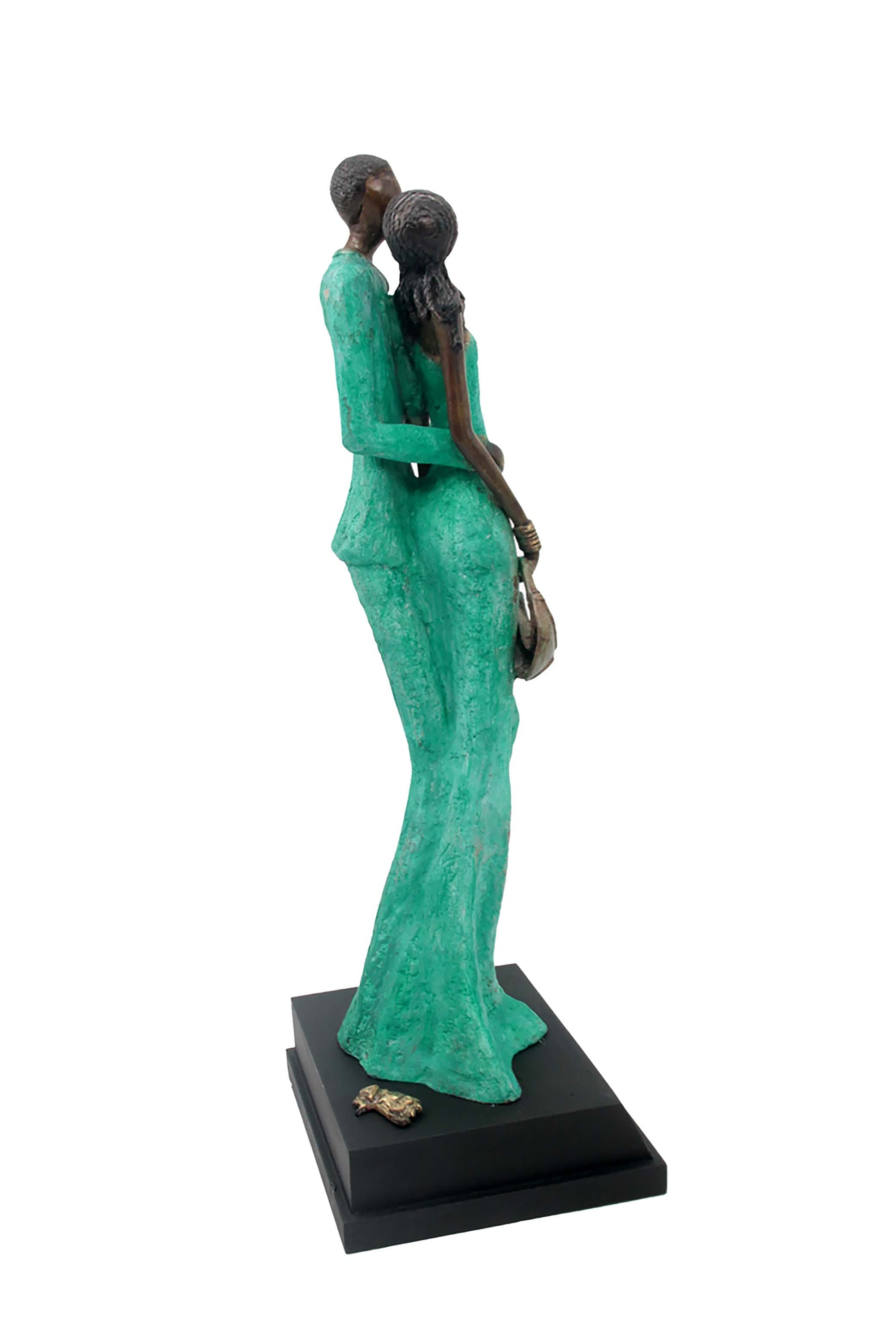 Bronze Issouf couple 55 cm vert n°2 Bronzes d'Afrique