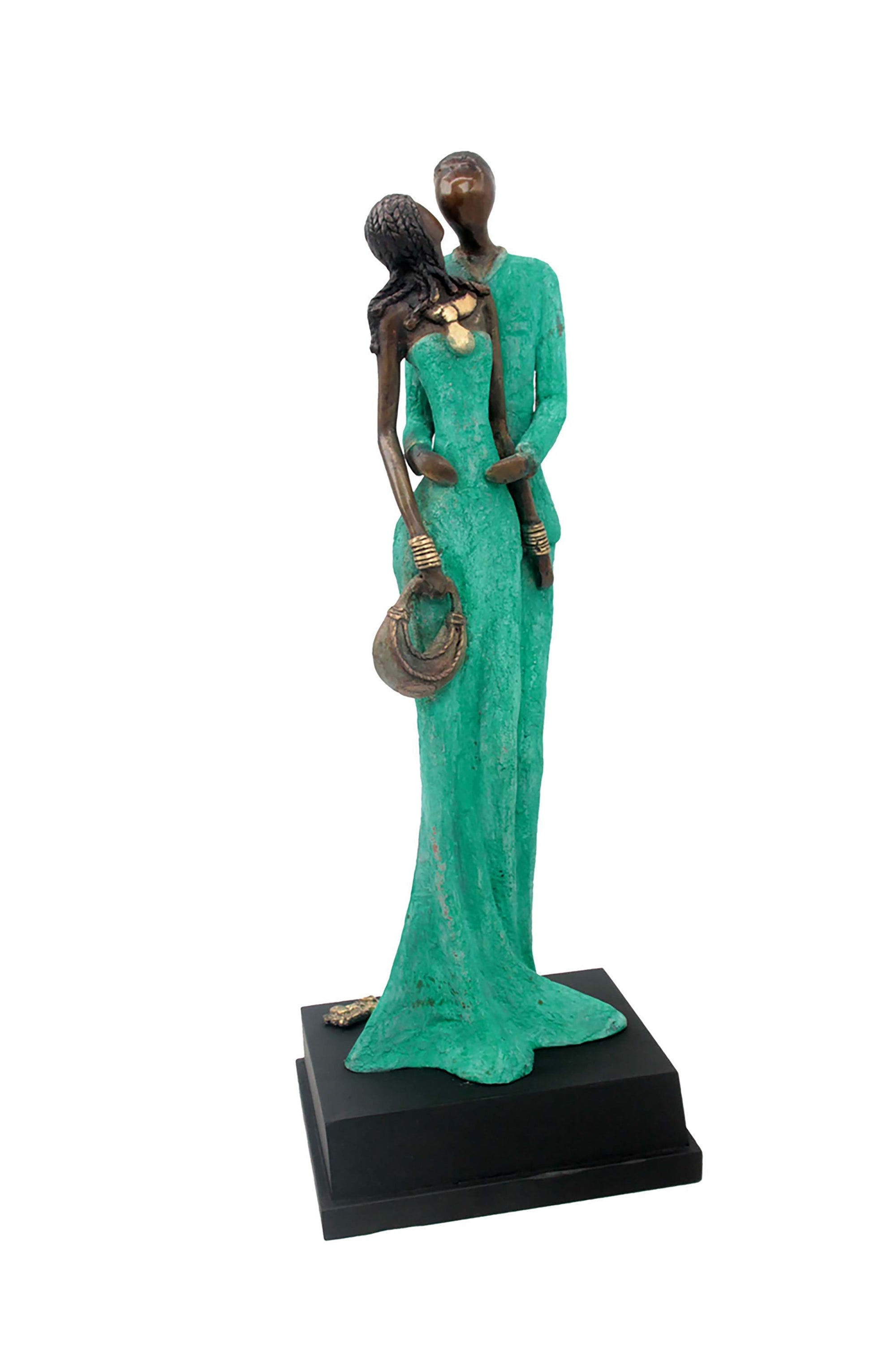 Bronze Issouf couple 55 cm vert n°2 Bronzes d'Afrique