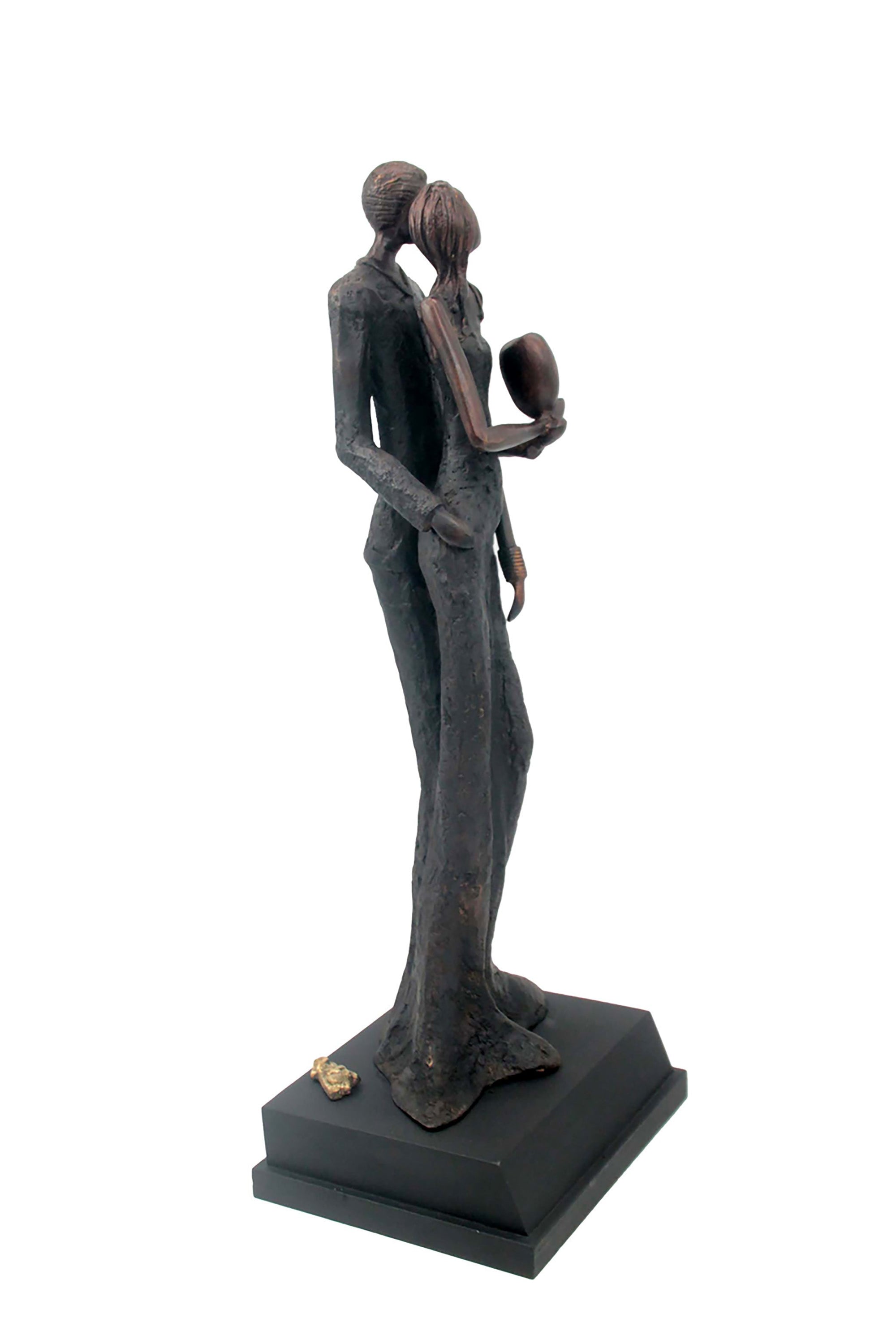 Bronze Issouf couple 55 cm noir n°1 Bronzes d&#39;Afrique