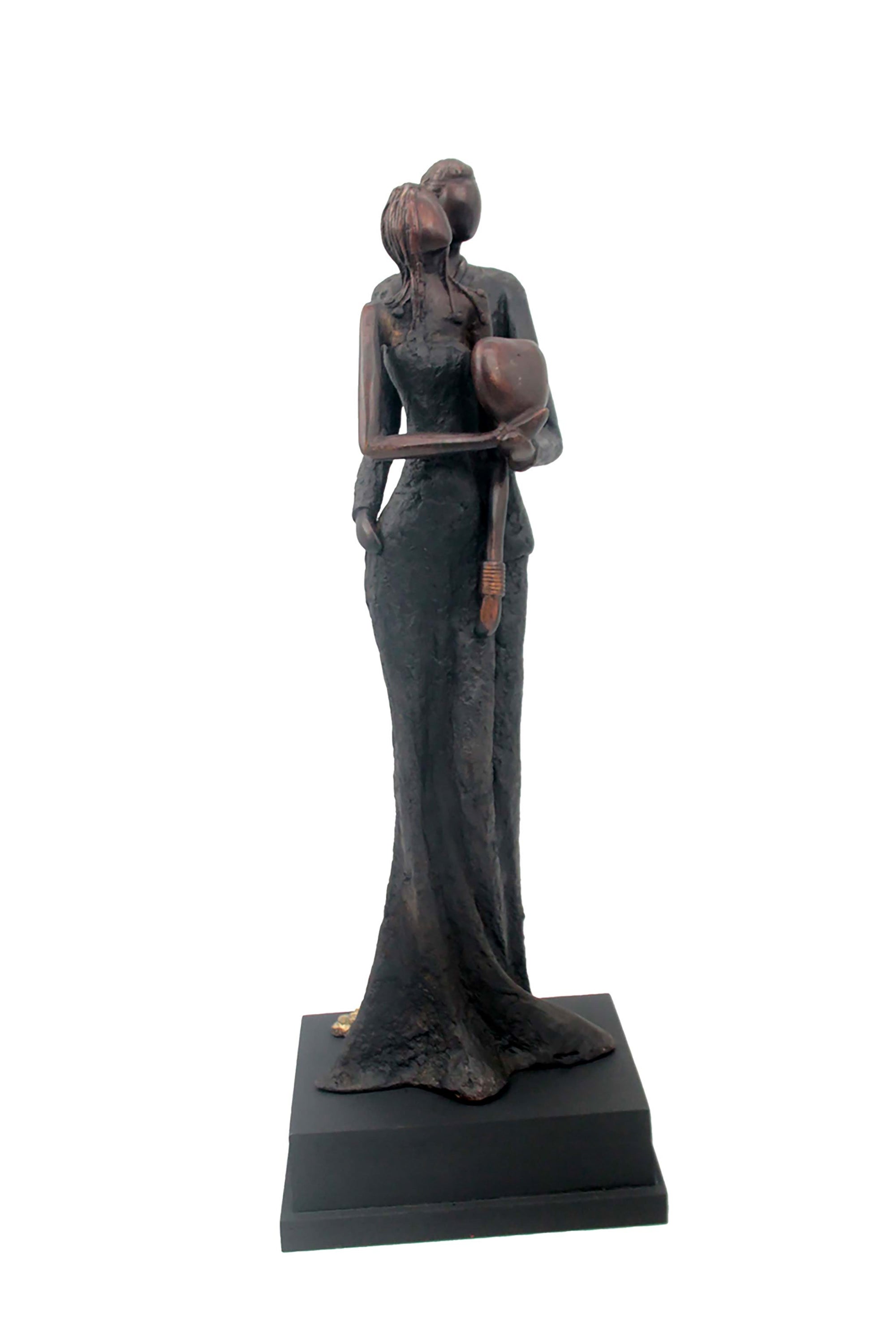 Bronze Issouf couple 55 cm noir n°1 Bronzes d&#39;Afrique