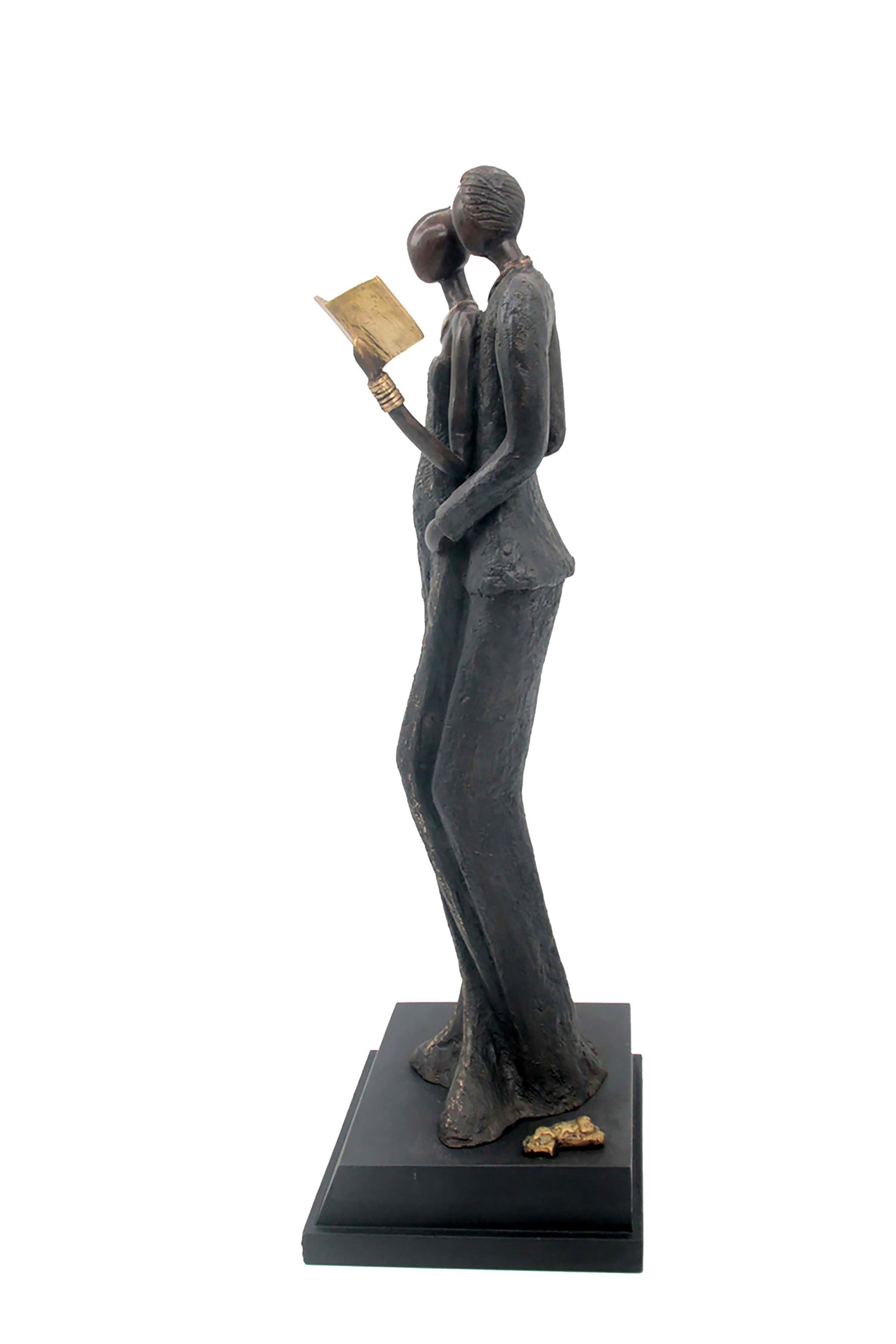 Bronze Issouf couple 55 cm noir n°2 Bronzes d&#39;Afrique