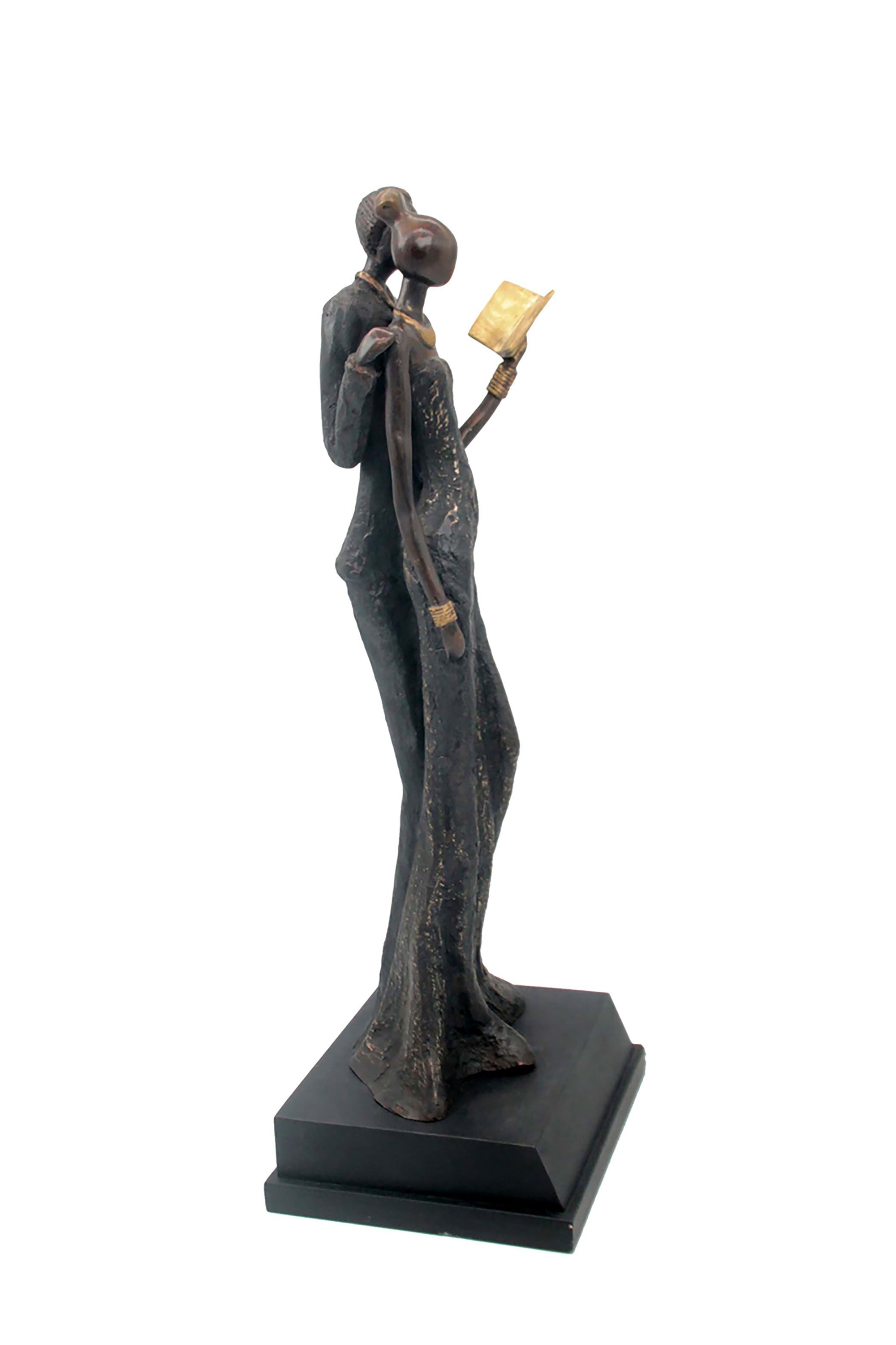 Bronze Issouf couple 55 cm noir n°2 Bronzes d&#39;Afrique