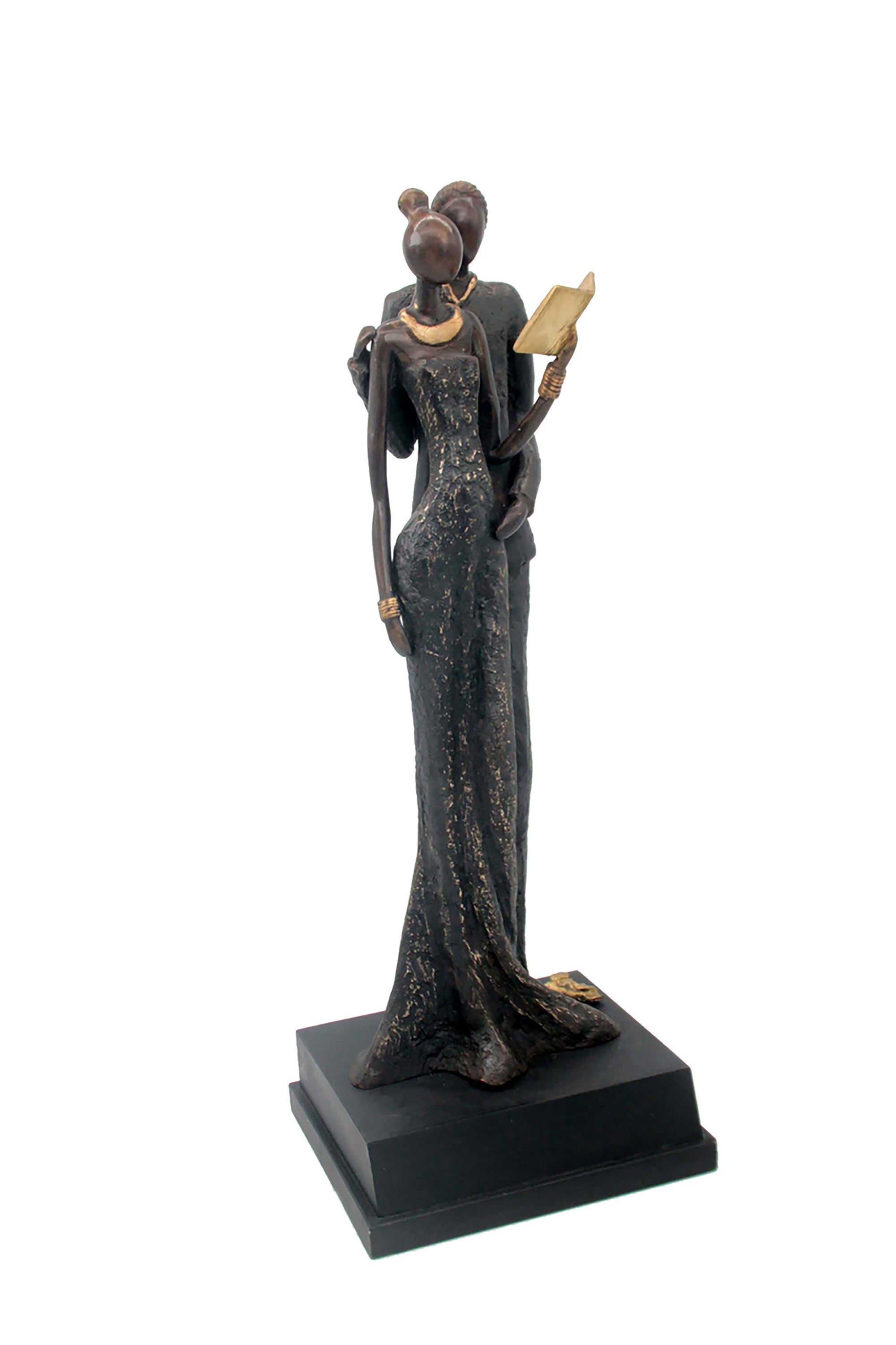 Bronze Issouf couple 55 cm noir n°2 Bronzes d&#39;Afrique