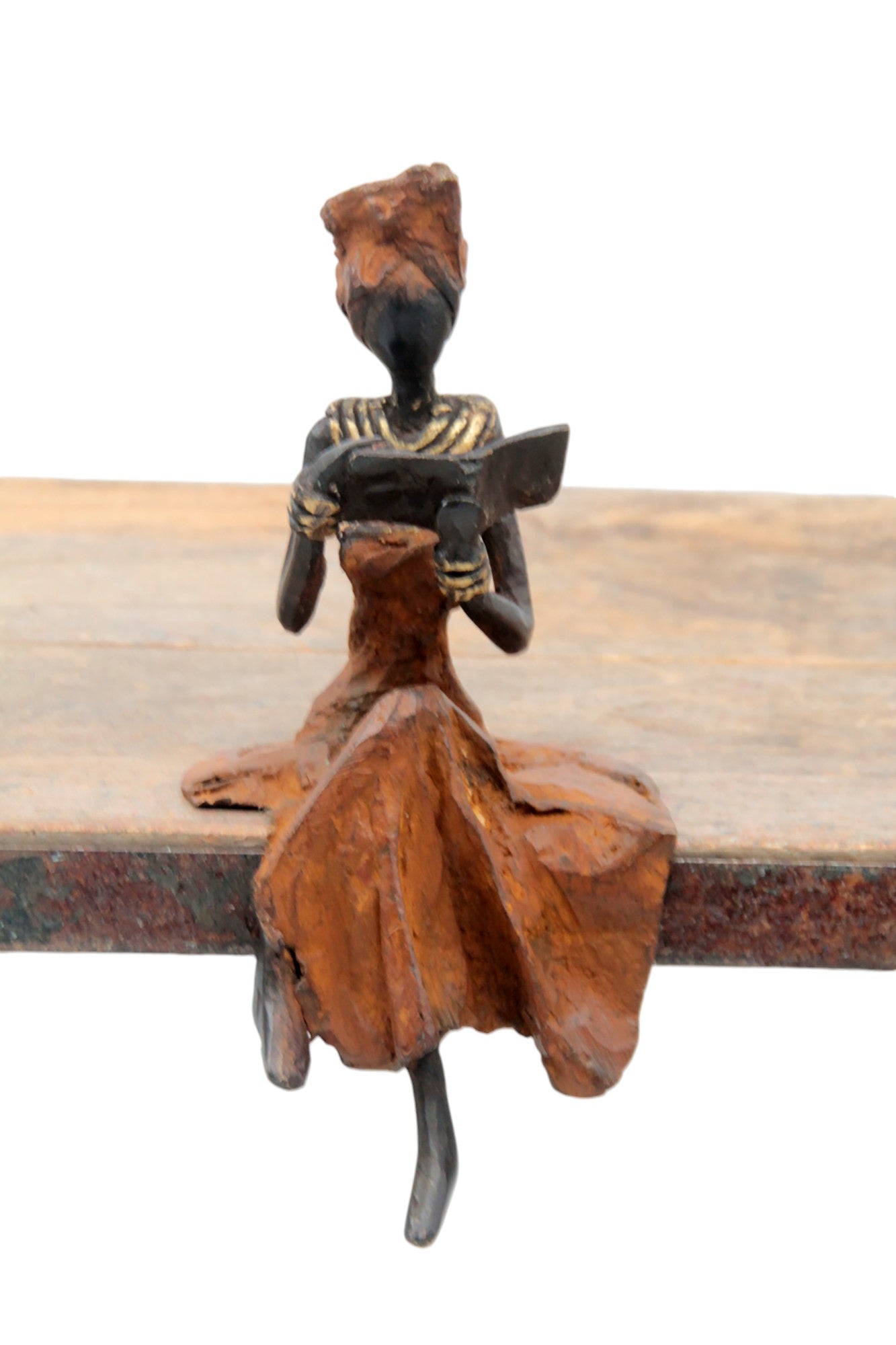 Bronze assis 15 cm marron n°5 