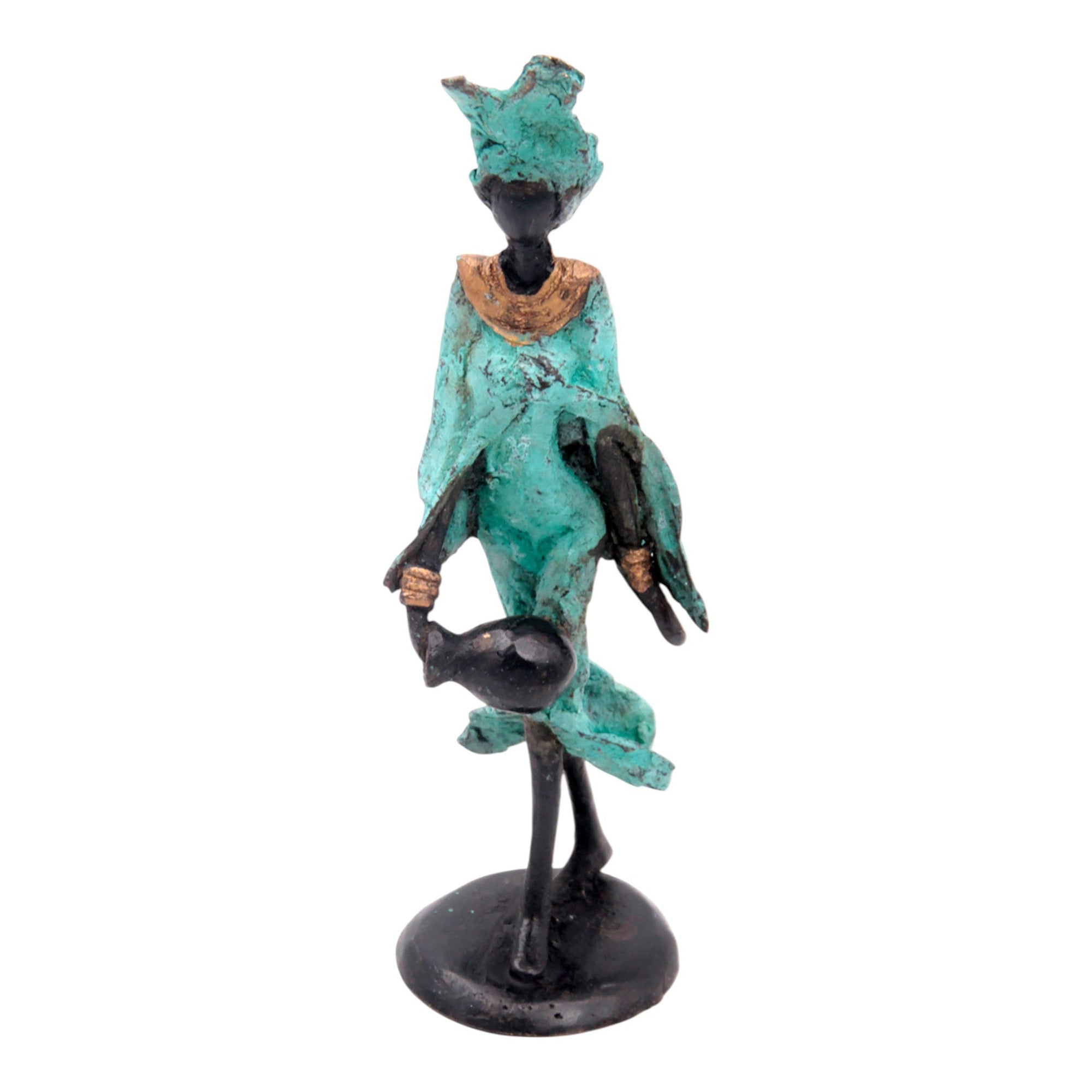 Bronze 15 cm turquoise n°1 