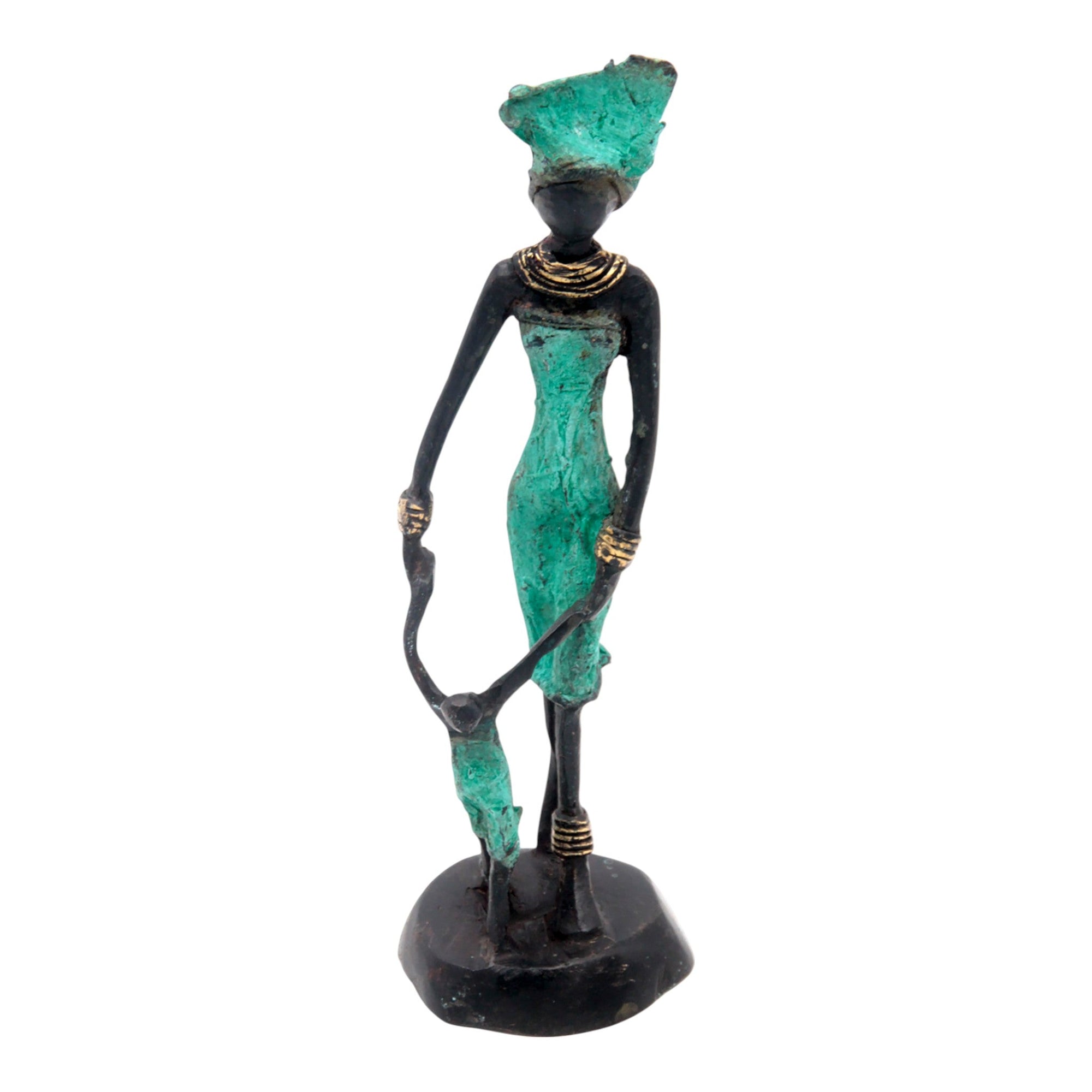 Bronze 15 cm turquoise n°2 