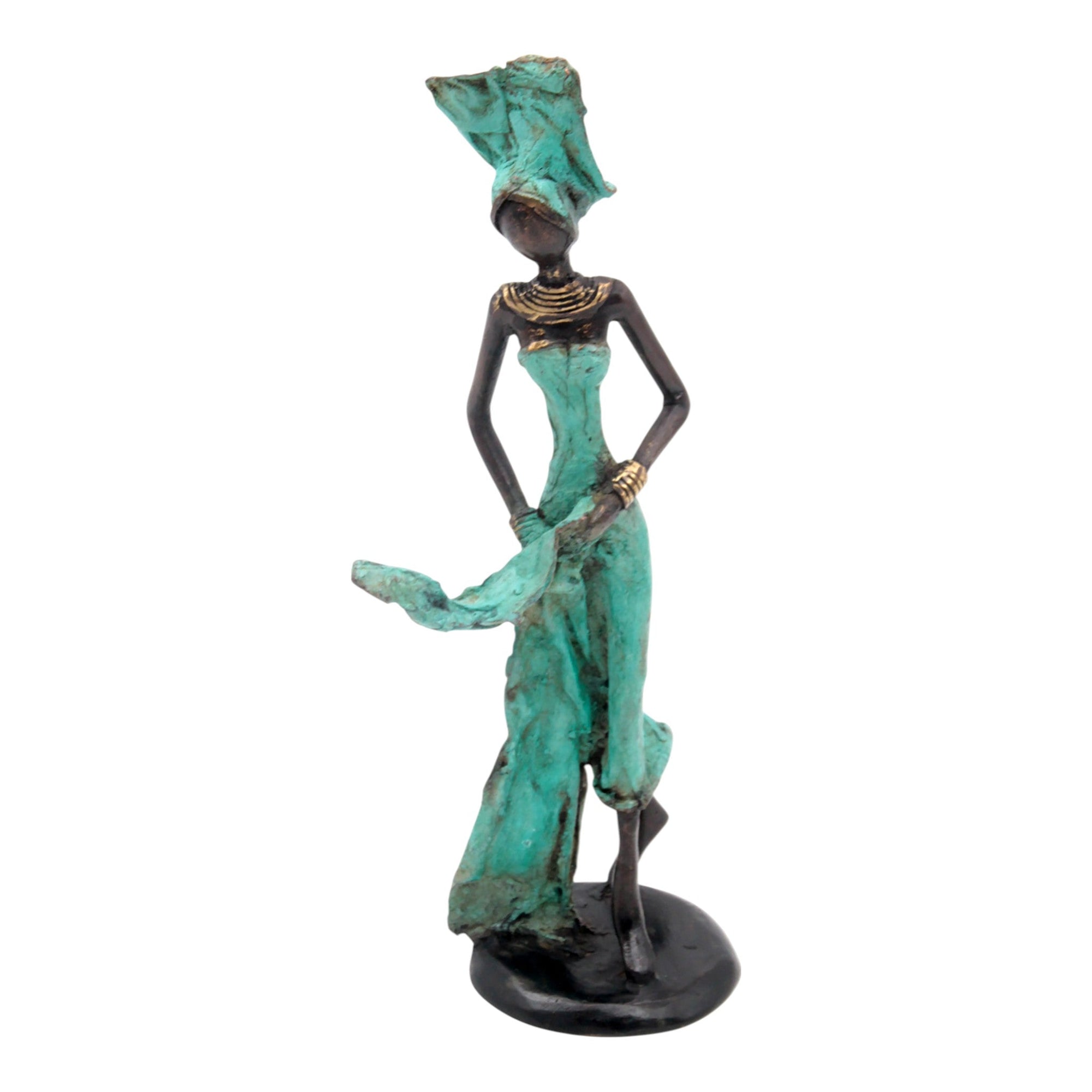 Bronze 25 cm turquoise n°2 