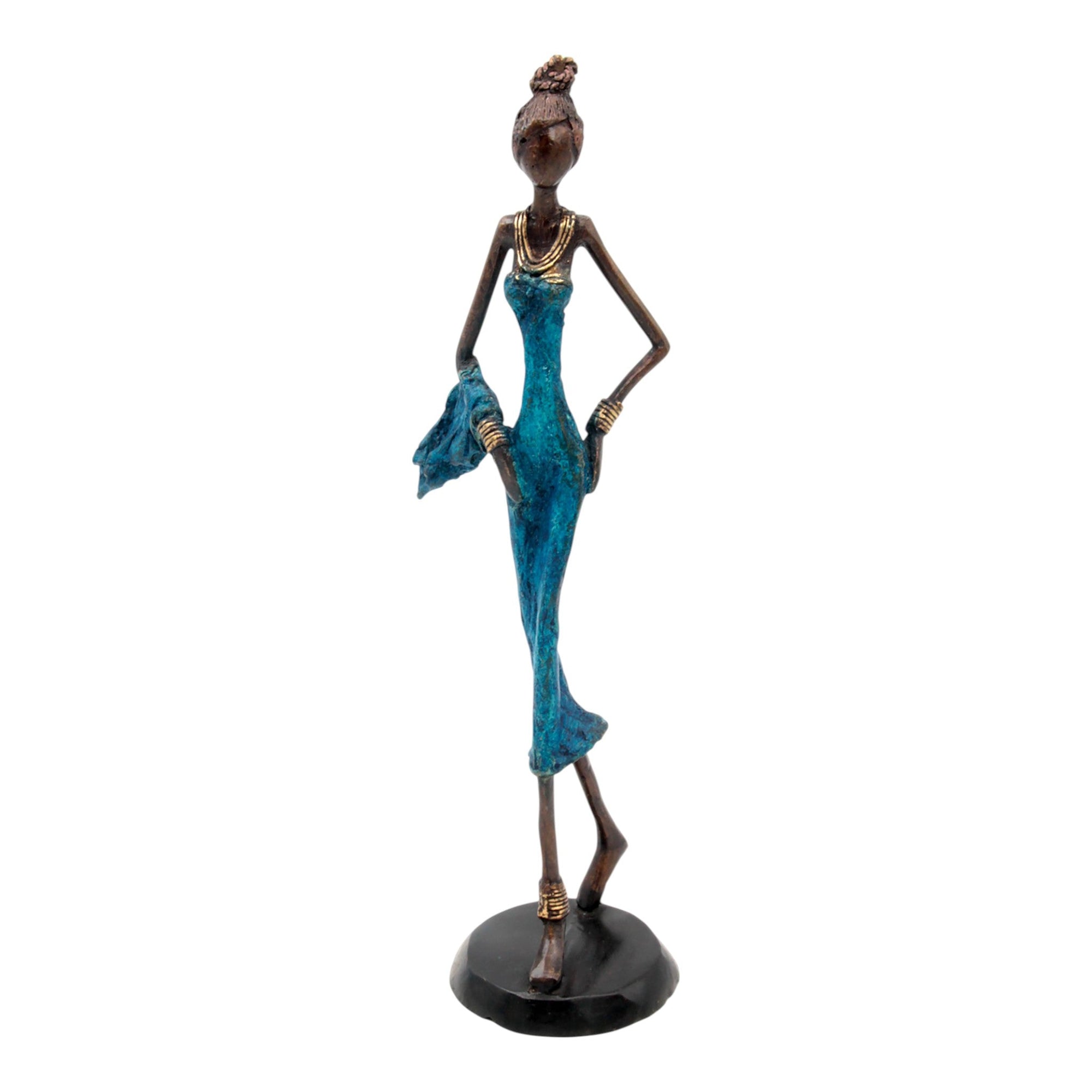 Bronze 35 cm bleu n°4 