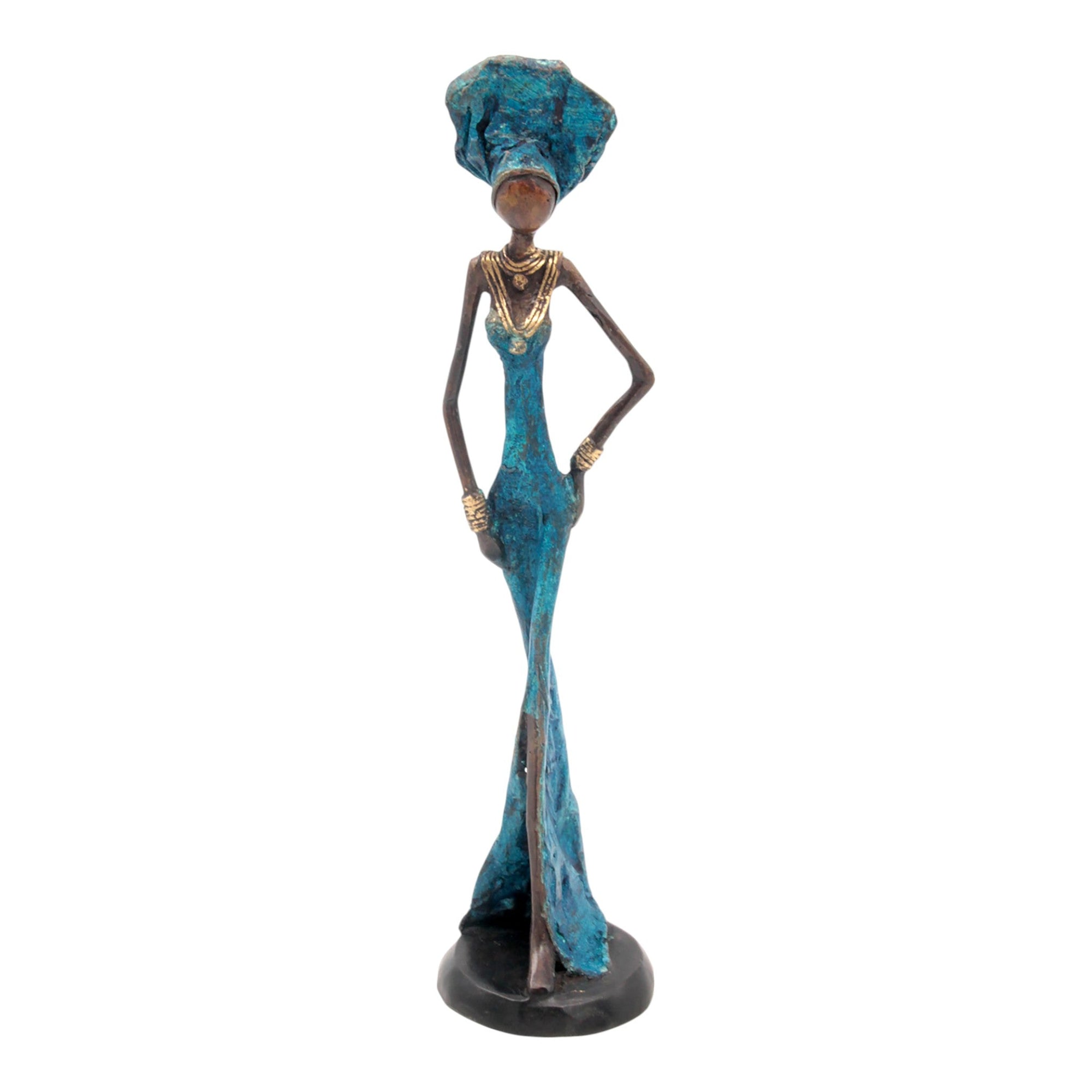 Bronze 35 cm bleu n°9 