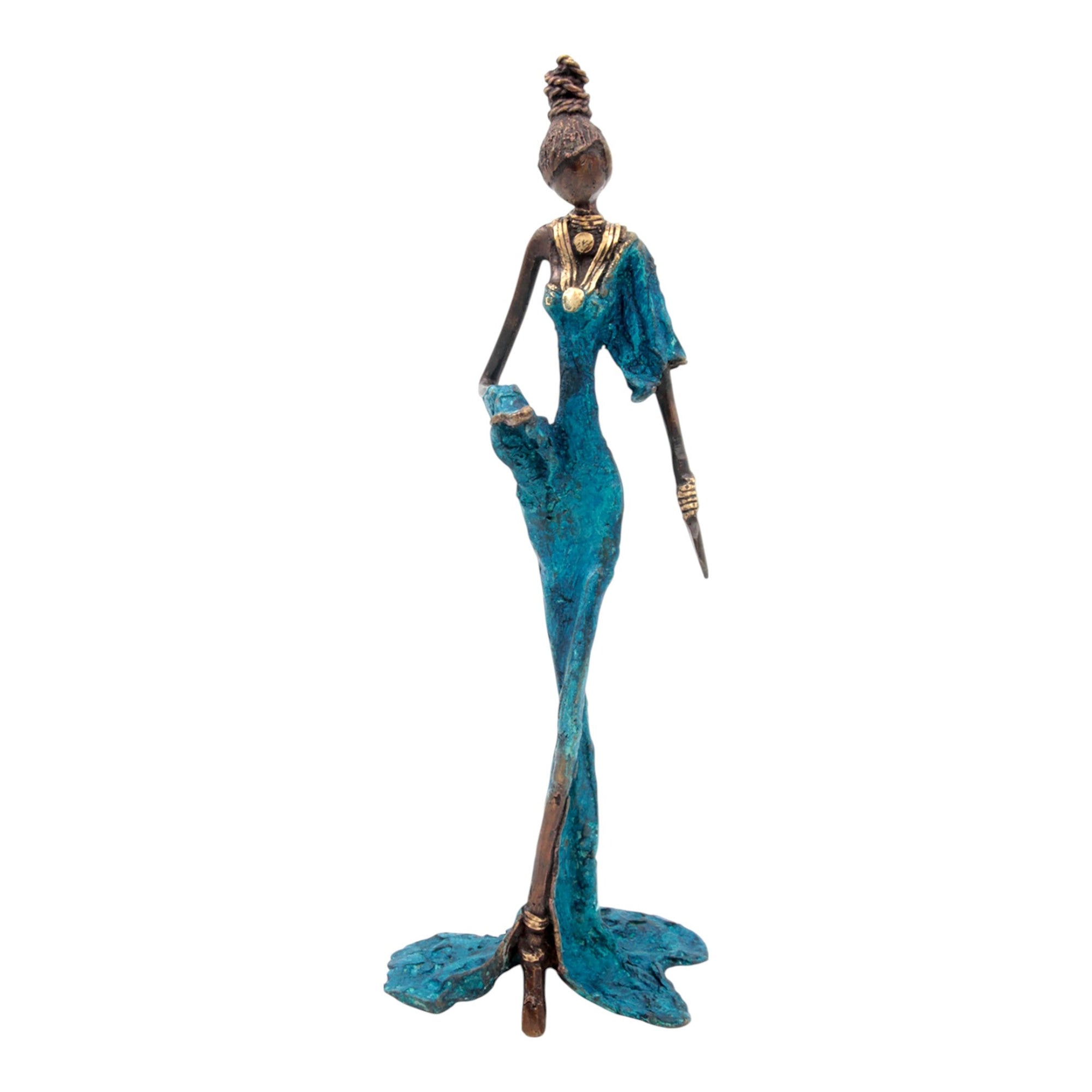 Bronze 35 cm bleu n°19 