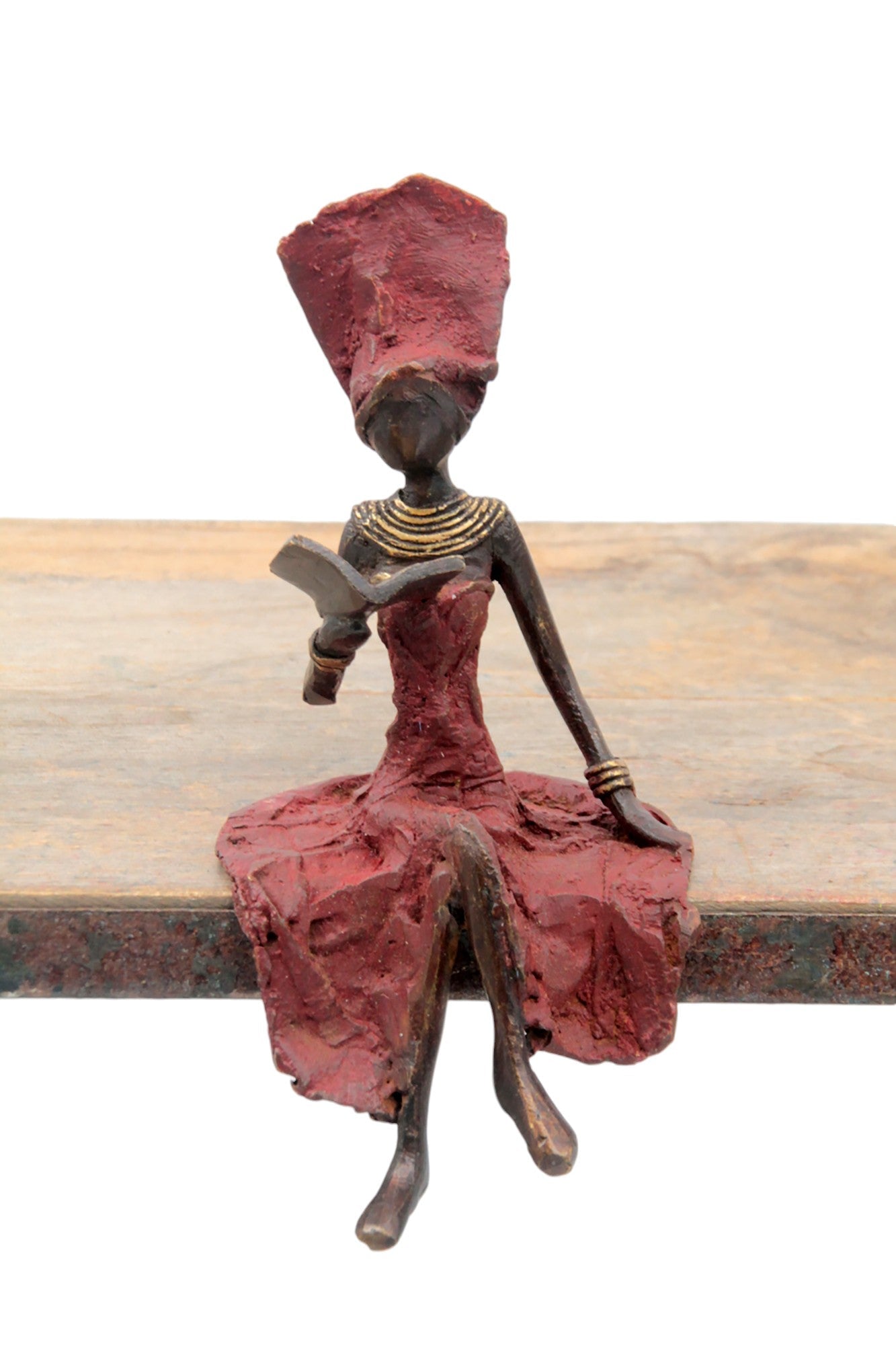 Bronze assis 15 cm rouge n°16 