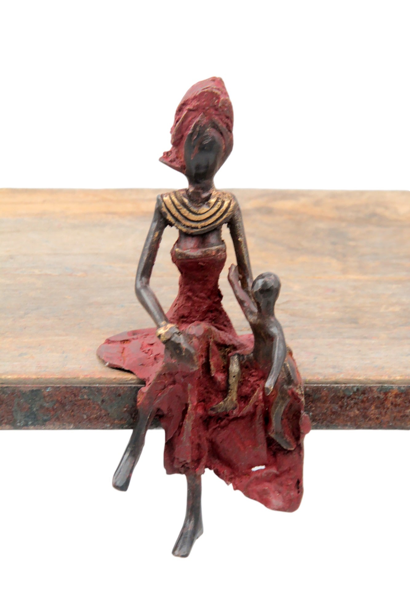Bronze assis 15 cm rouge n°17 