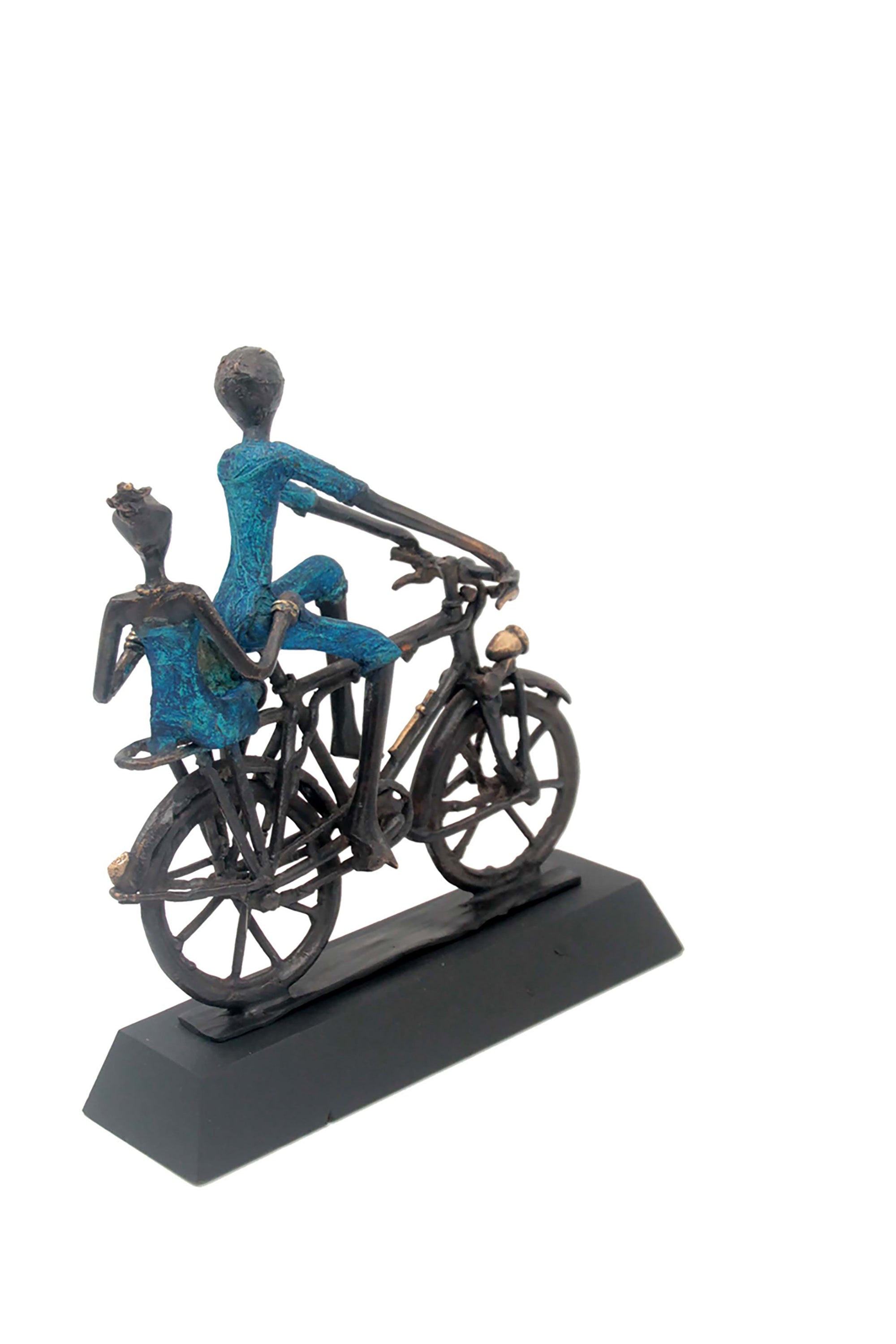 Couple à vélo n°1 Bronzes d&#39;Afrique