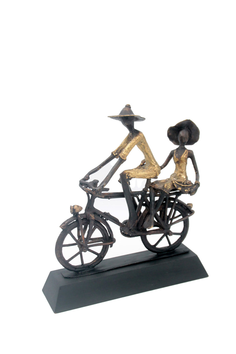 Couple à vélo n°2 Bronzes d&#39;Afrique