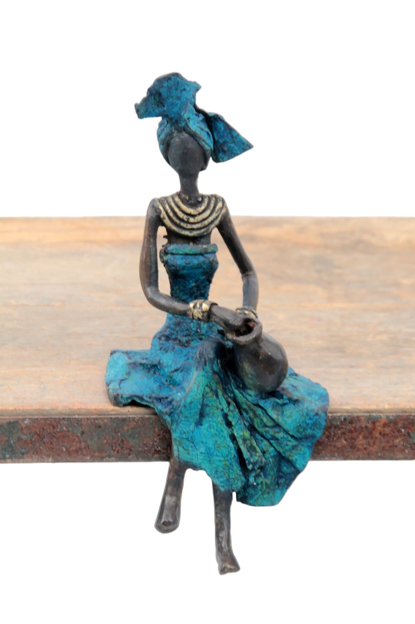 Bronze assis 15 cm bleu n°11 