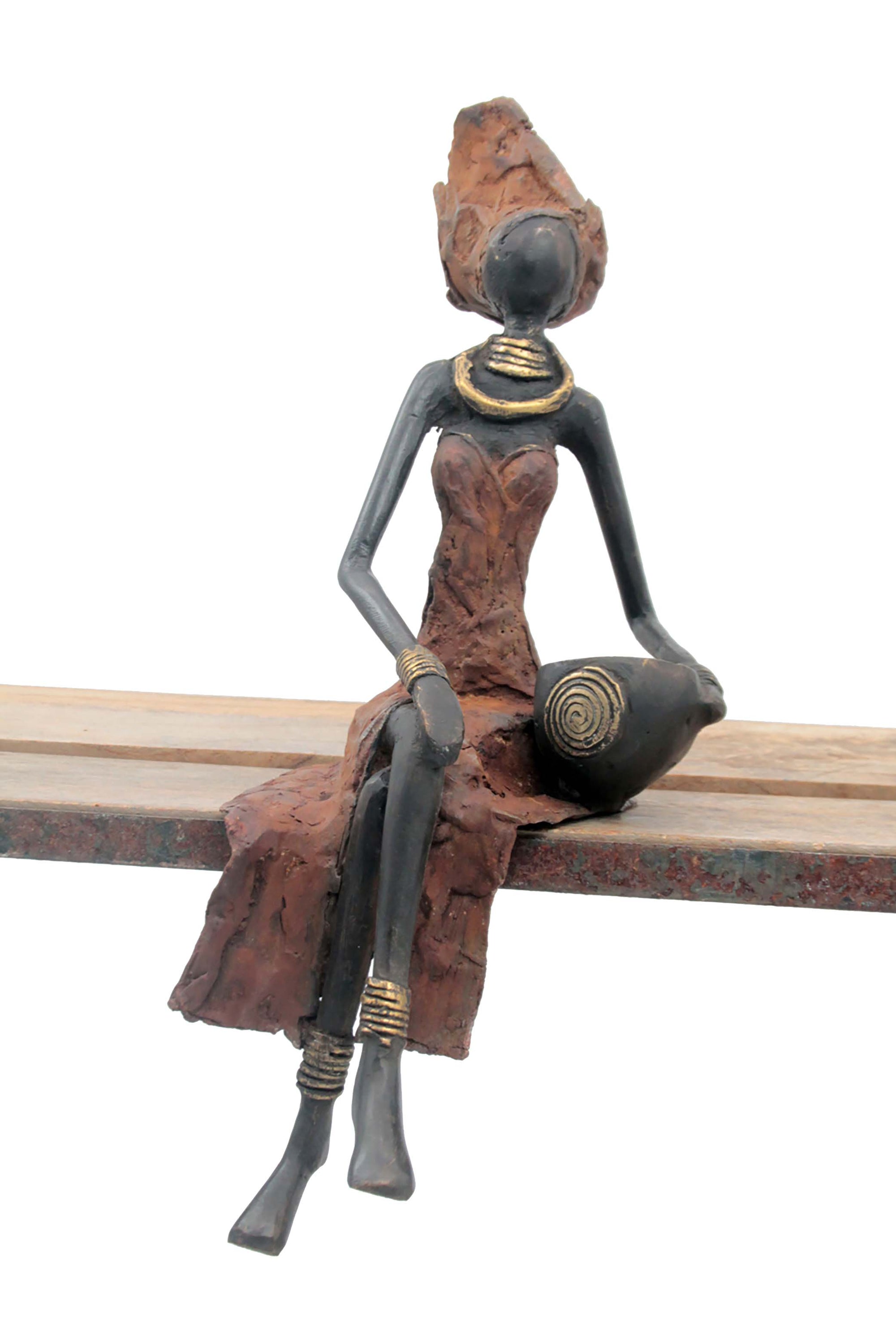 Bronze assis 35 cm marron n°4 Bronzes d'Afrique