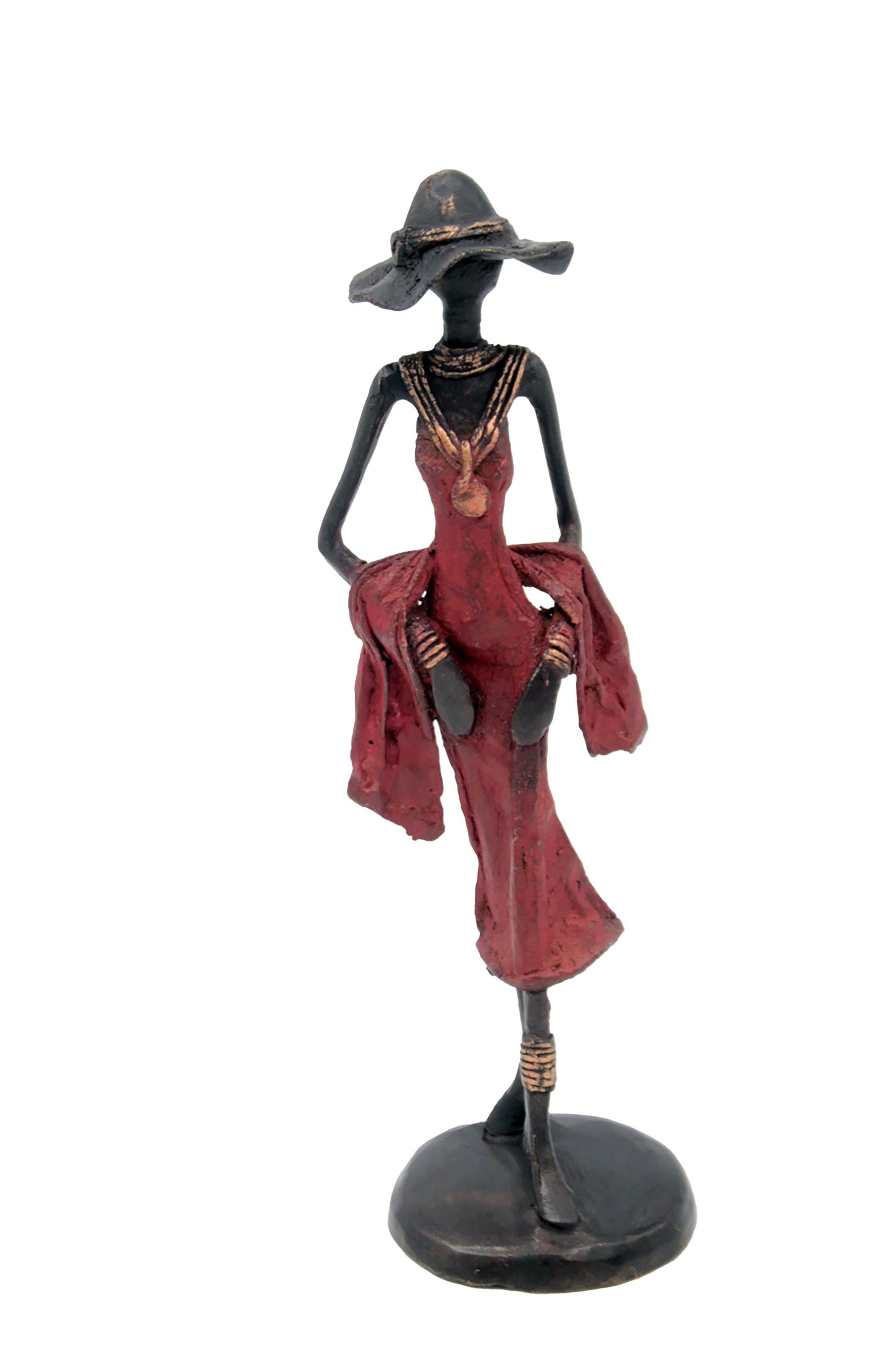 Bronze 25 cm rouge n°15 Bronzes d&#39;Afrique