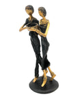 Bronze couple 25 cm noir et doré n°2 