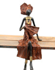 Bronze assis 40 cm marron n°6 