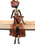 Bronze assis 40 cm marron n°6 