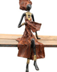 Bronze assis 40 cm marron n°6 