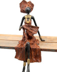 Bronze assis 40 cm marron n°6 