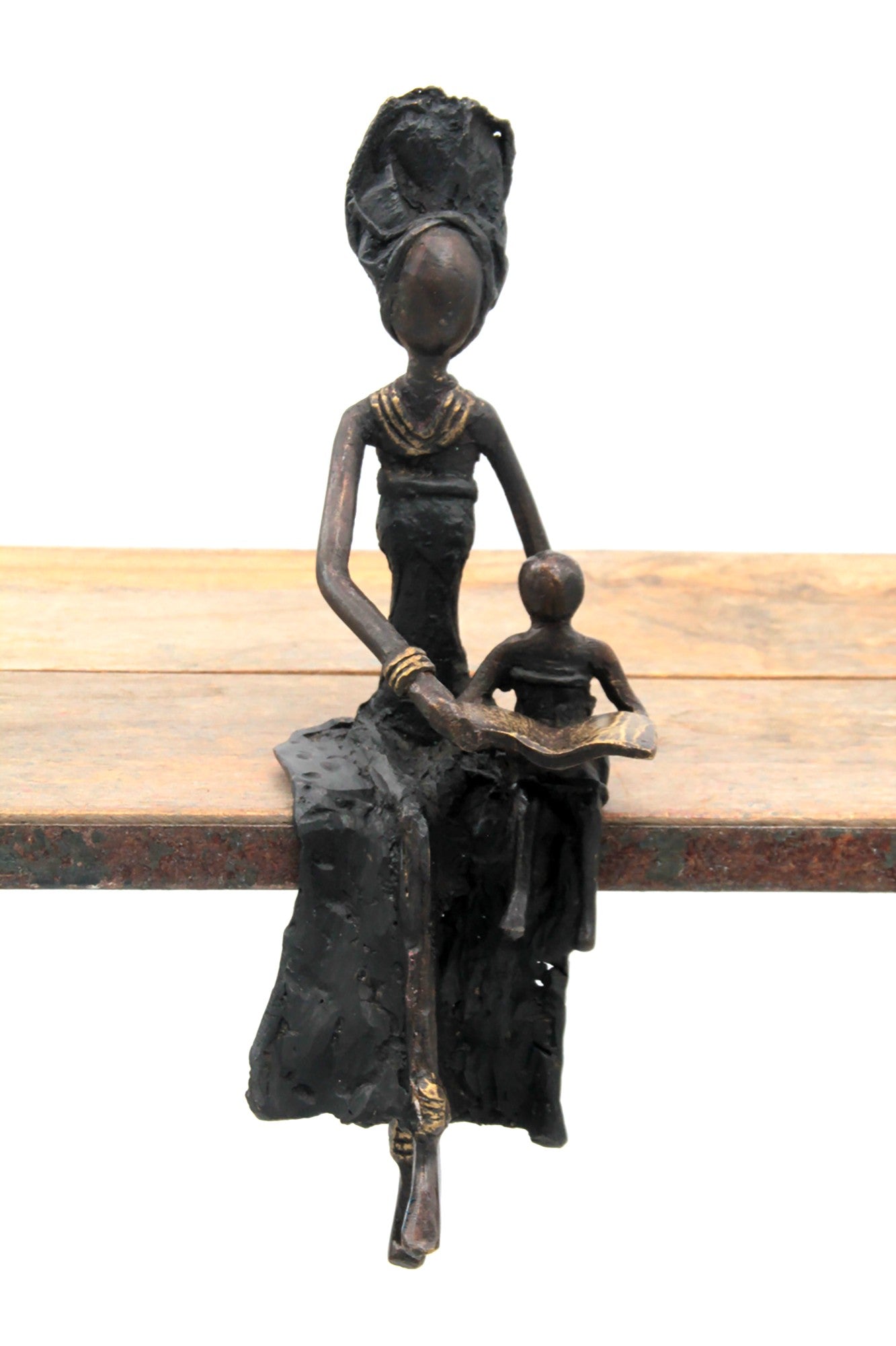 Bronze assis 25 cm noir n°1 