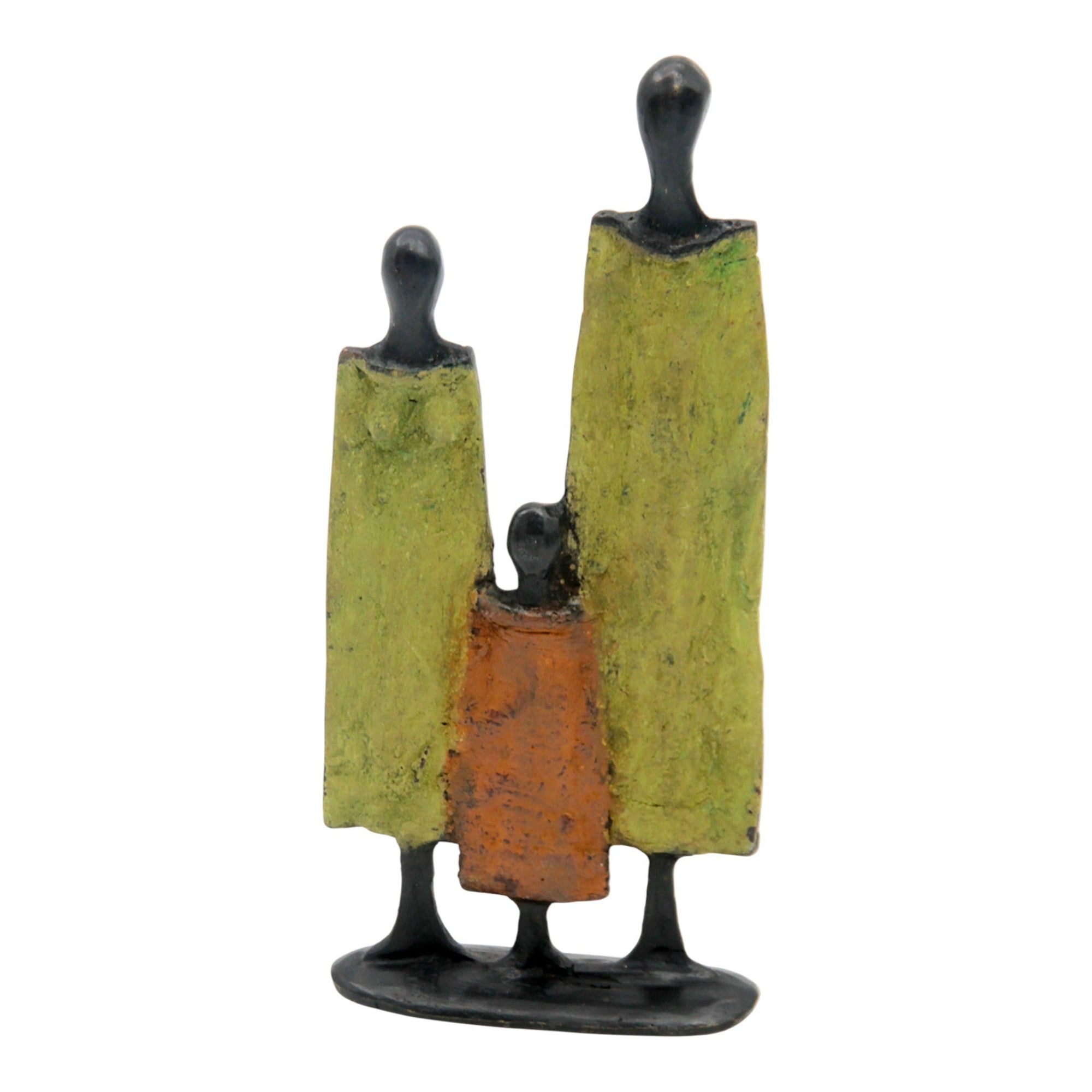 Famille 3 personnages marron & vert n°5 