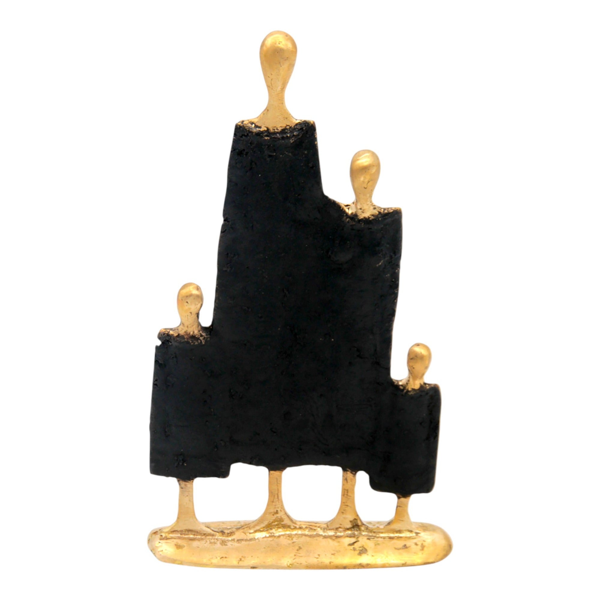 Famille 4 personnages noir et doré n°2 