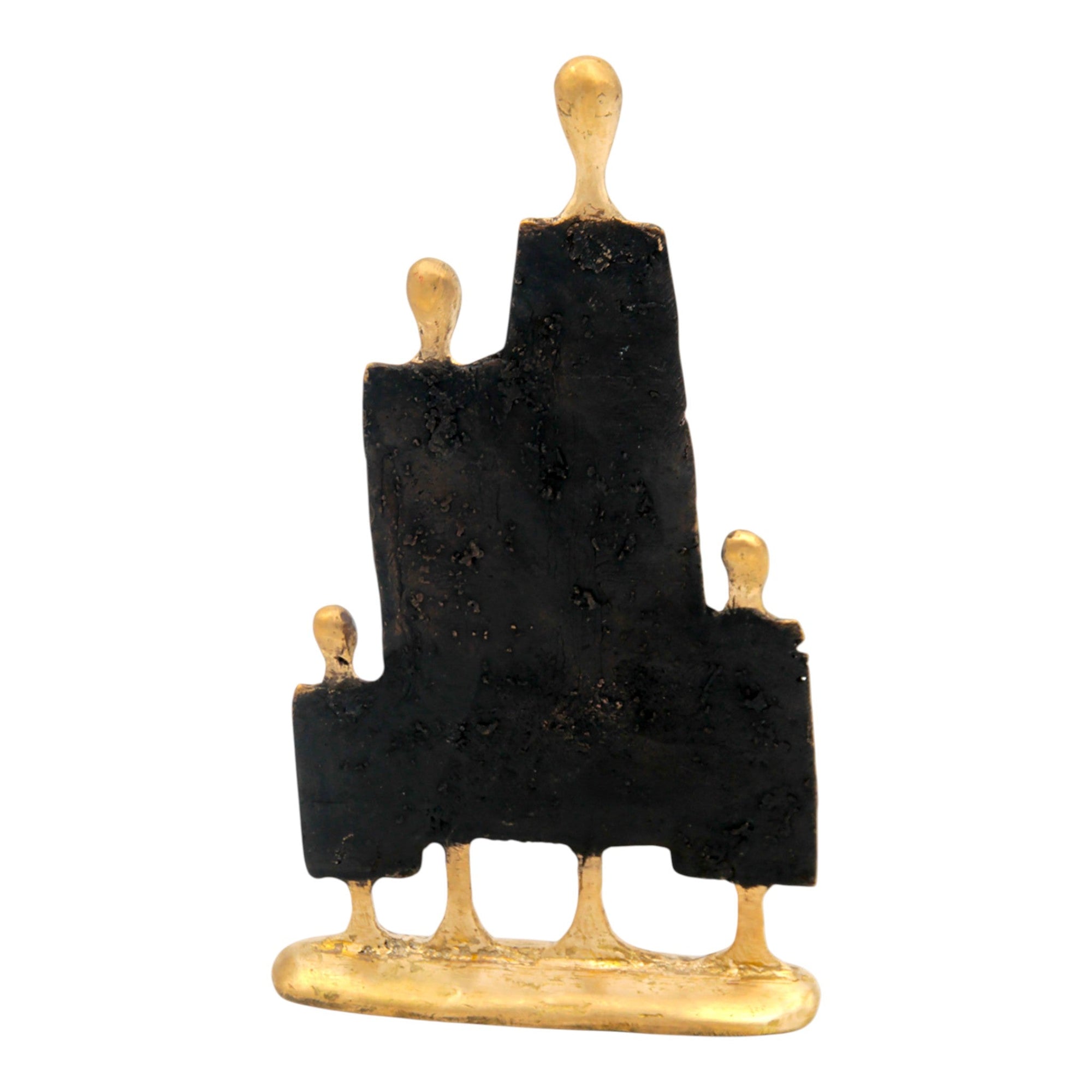 Famille 4 personnages noir et doré n°2 