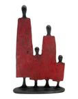 Famille 4 personnages rouge n°2 