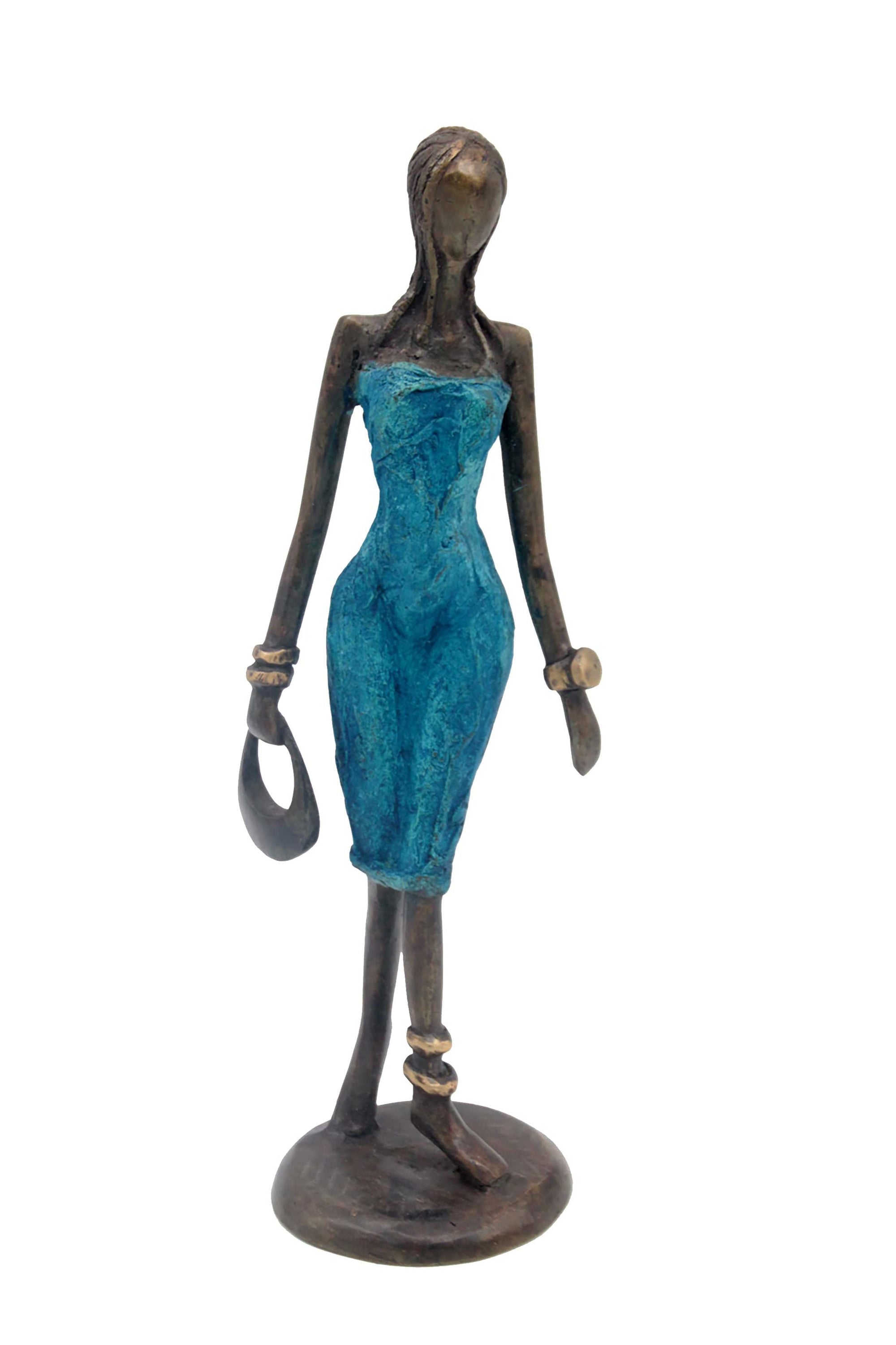 Bronze 30 cm bleu n°10 Bronzes d'Afrique