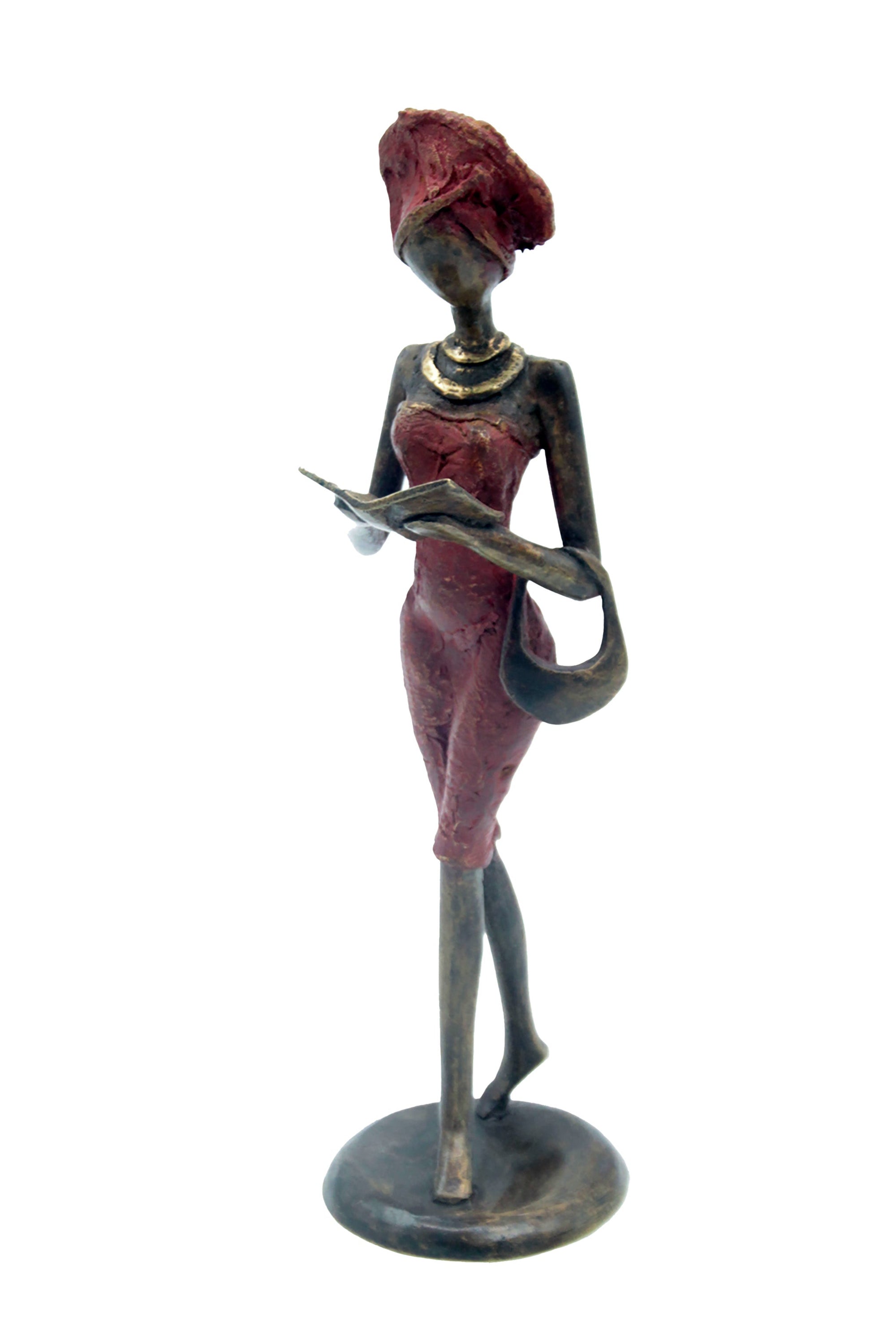 Bronze 30 cm rouge n°10 Bronzes d'Afrique