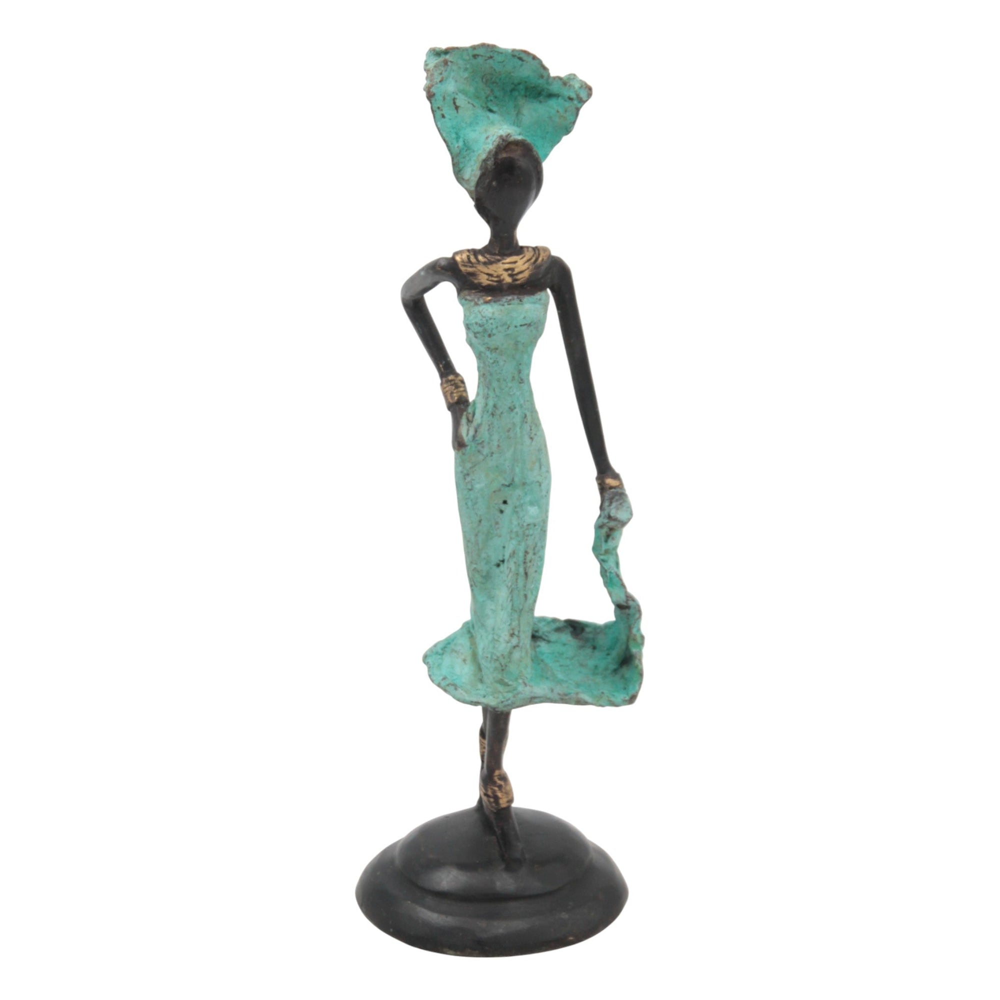 Bronze 20 cm turquoise n°1 