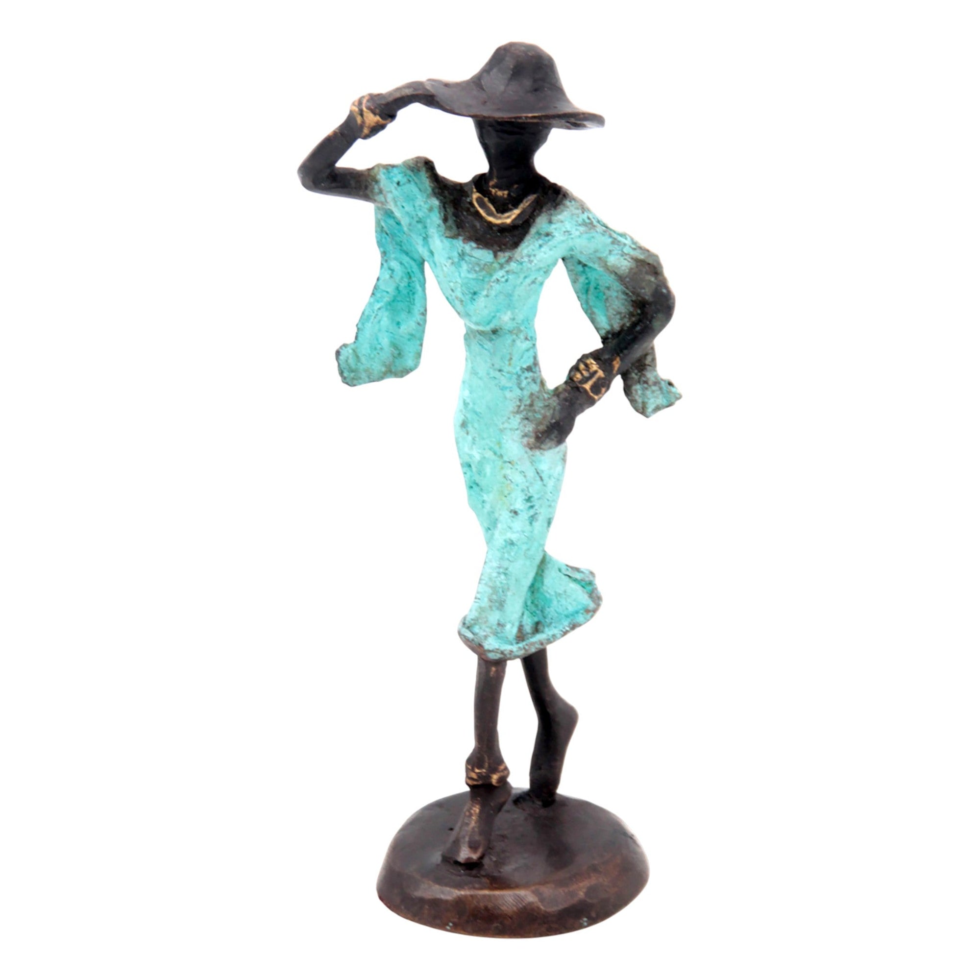 Bronze 15 cm turquoise n°1 