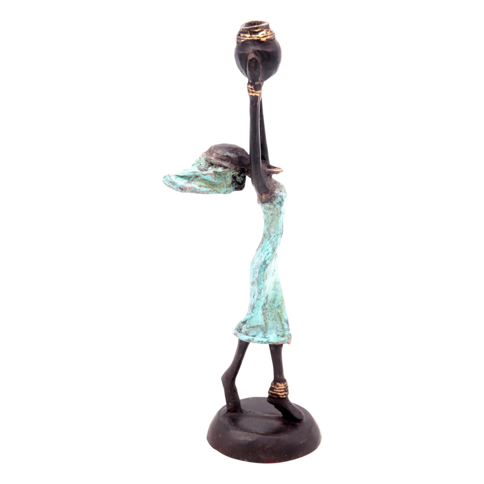 Bronze 15 cm turquoise n°2 