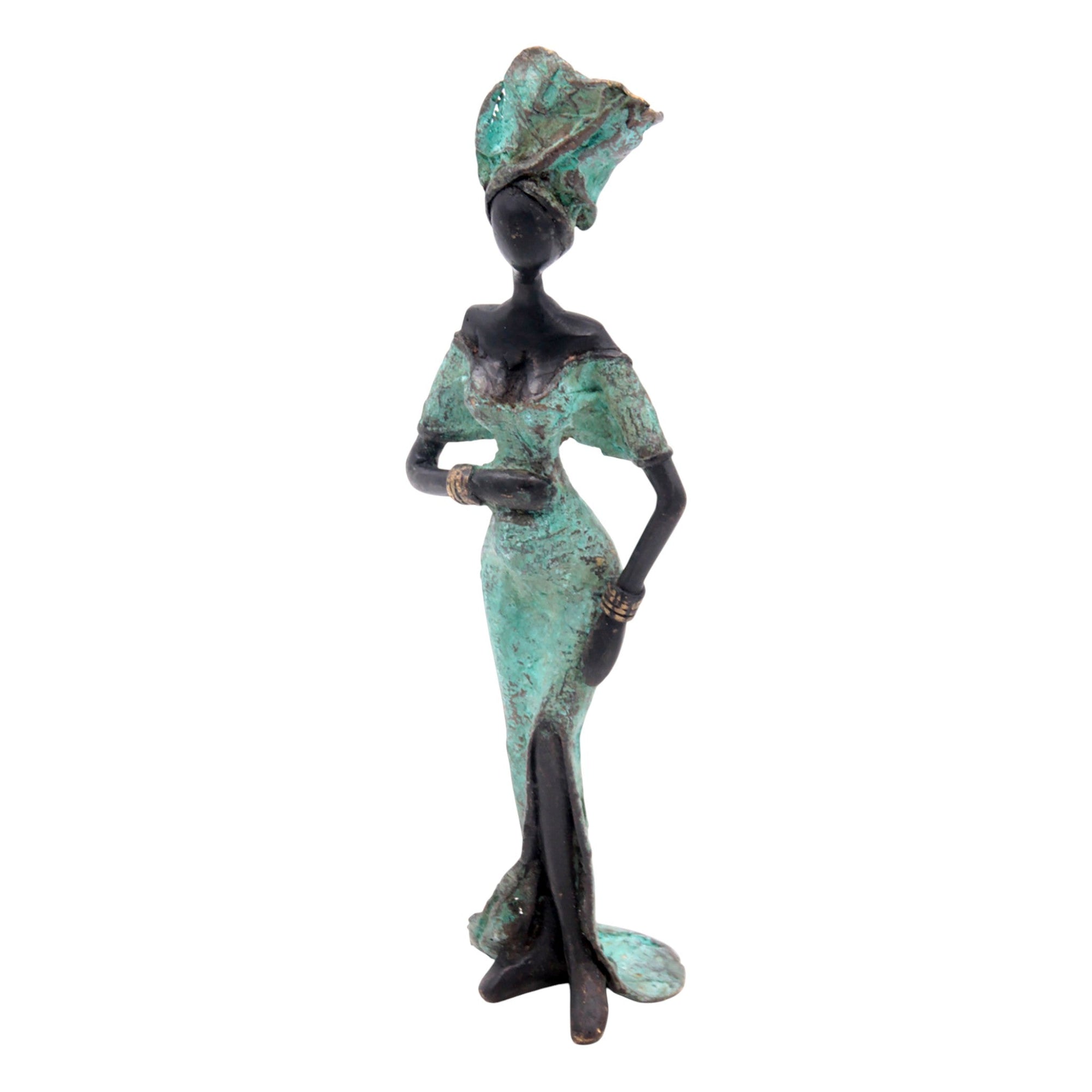Bronze 25 cm turquoise n°3 