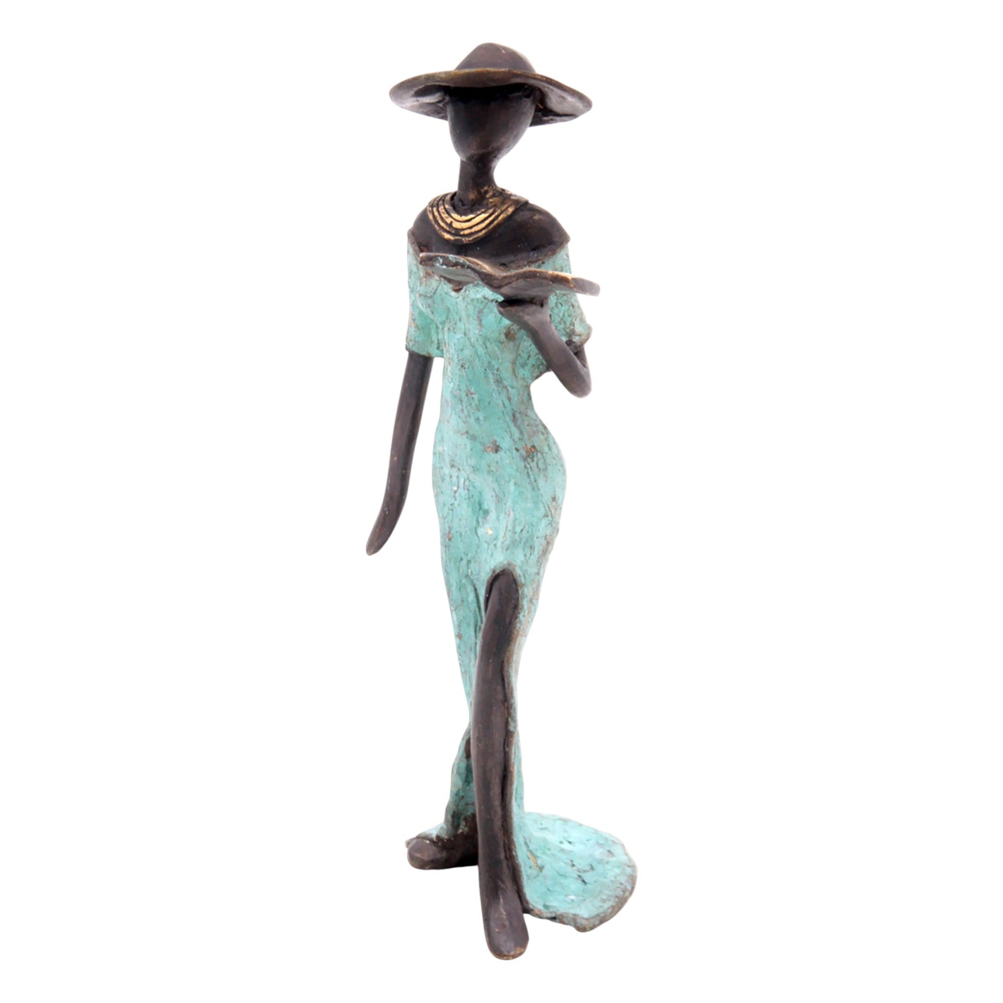 Bronze 25 cm turquoise n°4 